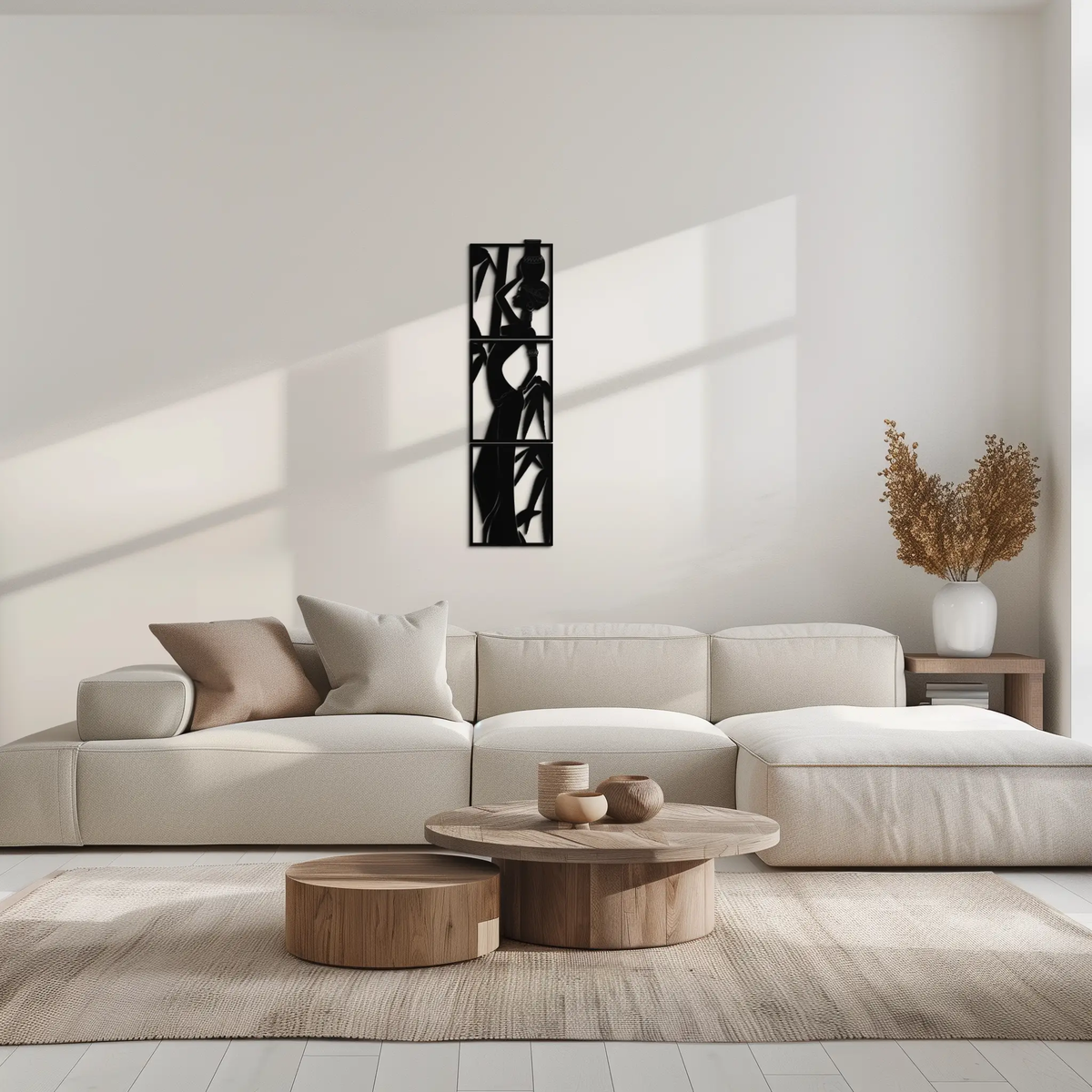 African Woman Metal Wall Art - Elegant Tribal Home Decor - KAF206 by Enova Art