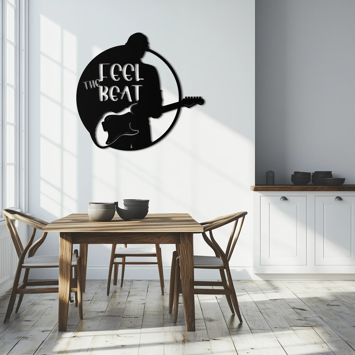 Feel the Beat Metal Wall Art - Music-Inspired Decor - KAF210 by Enova Art