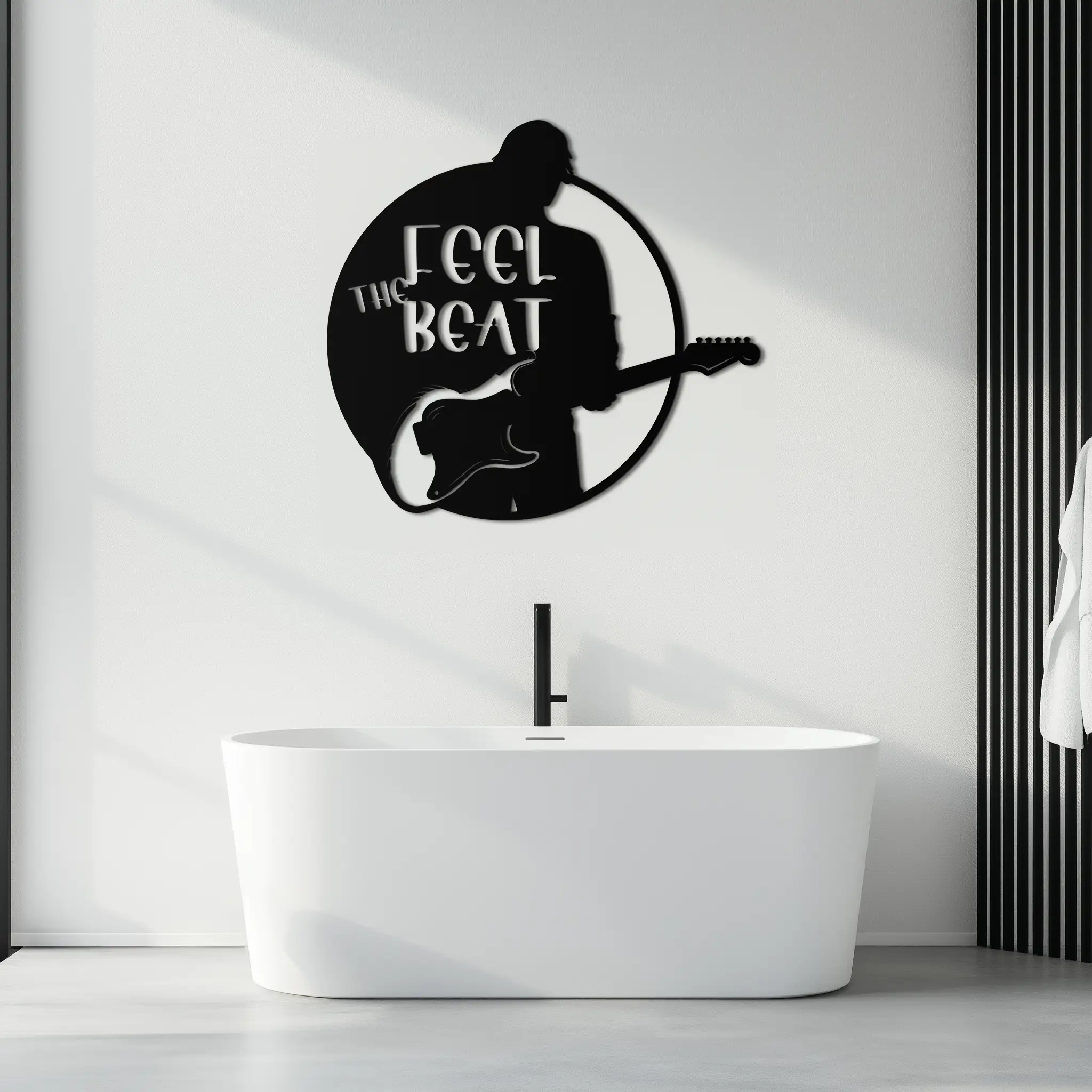 Feel the Beat Metal Wall Art - Music-Inspired Decor - KAF210 by Enova Art