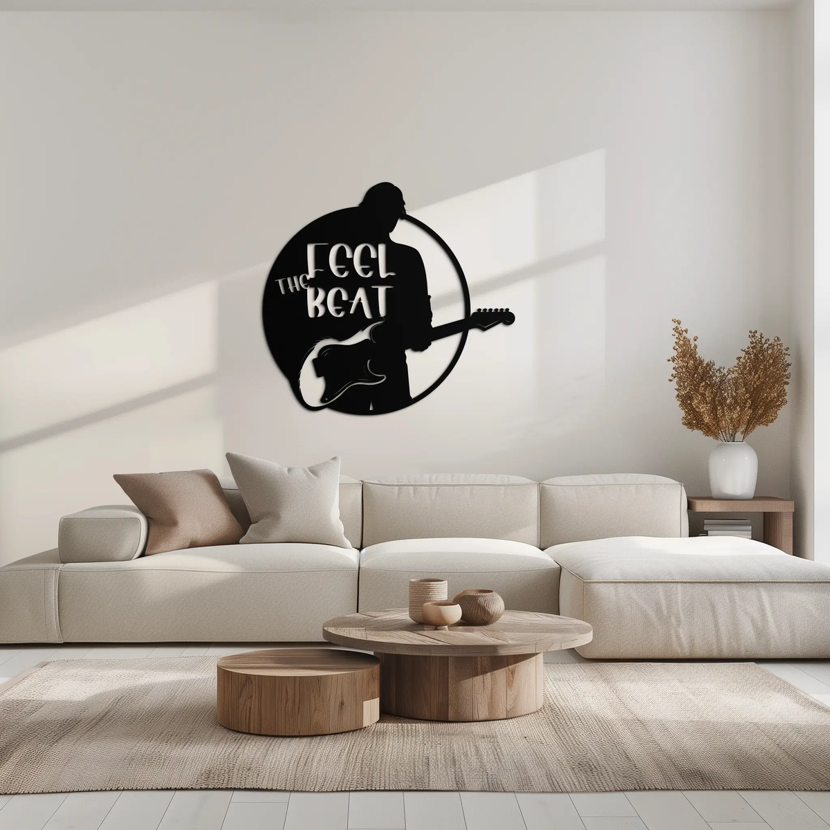 Feel the Beat Metal Wall Art - Music-Inspired Decor - KAF210 by Enova Art