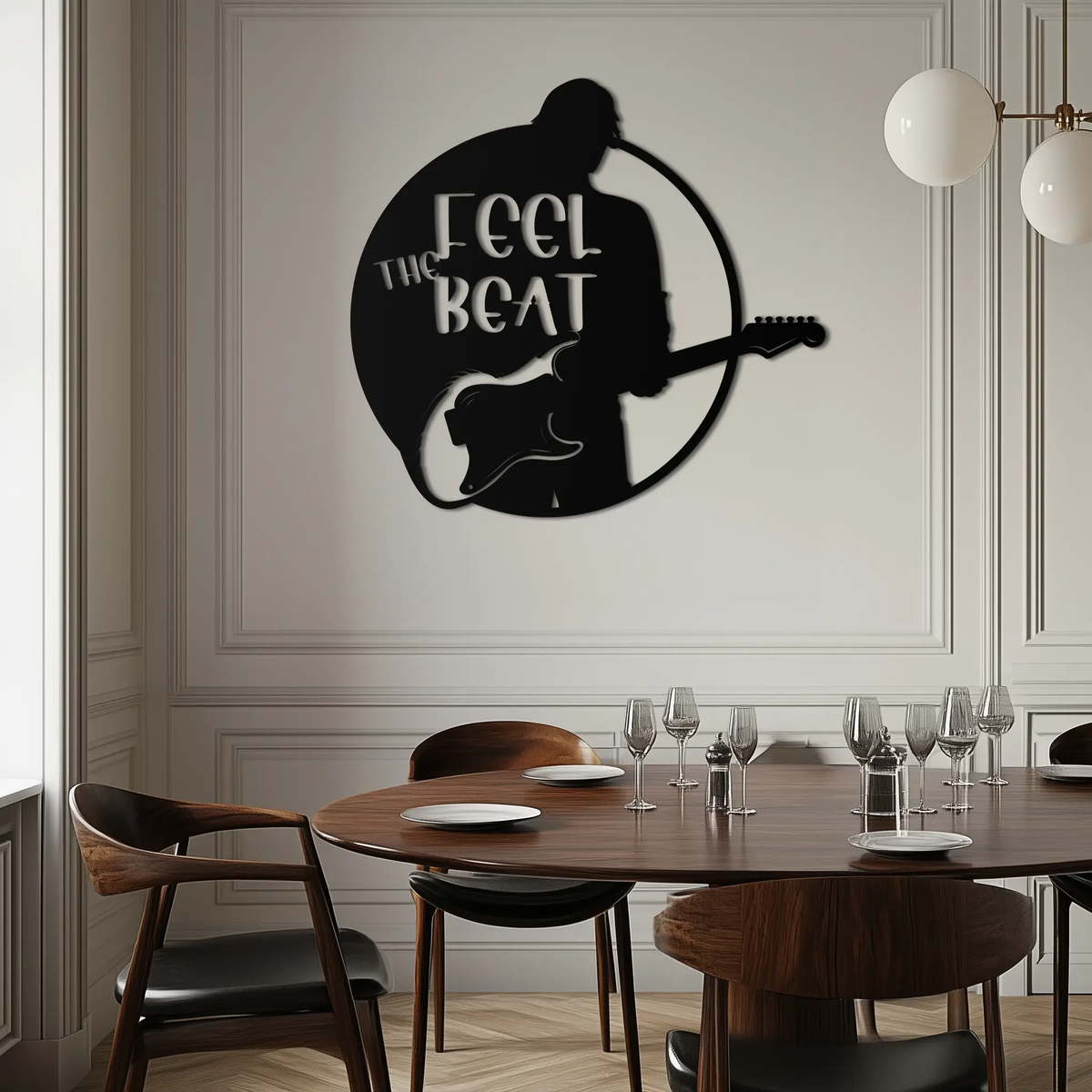 Feel the Beat Metal Wall Art - Music-Inspired Decor - KAF210 by Enova Art