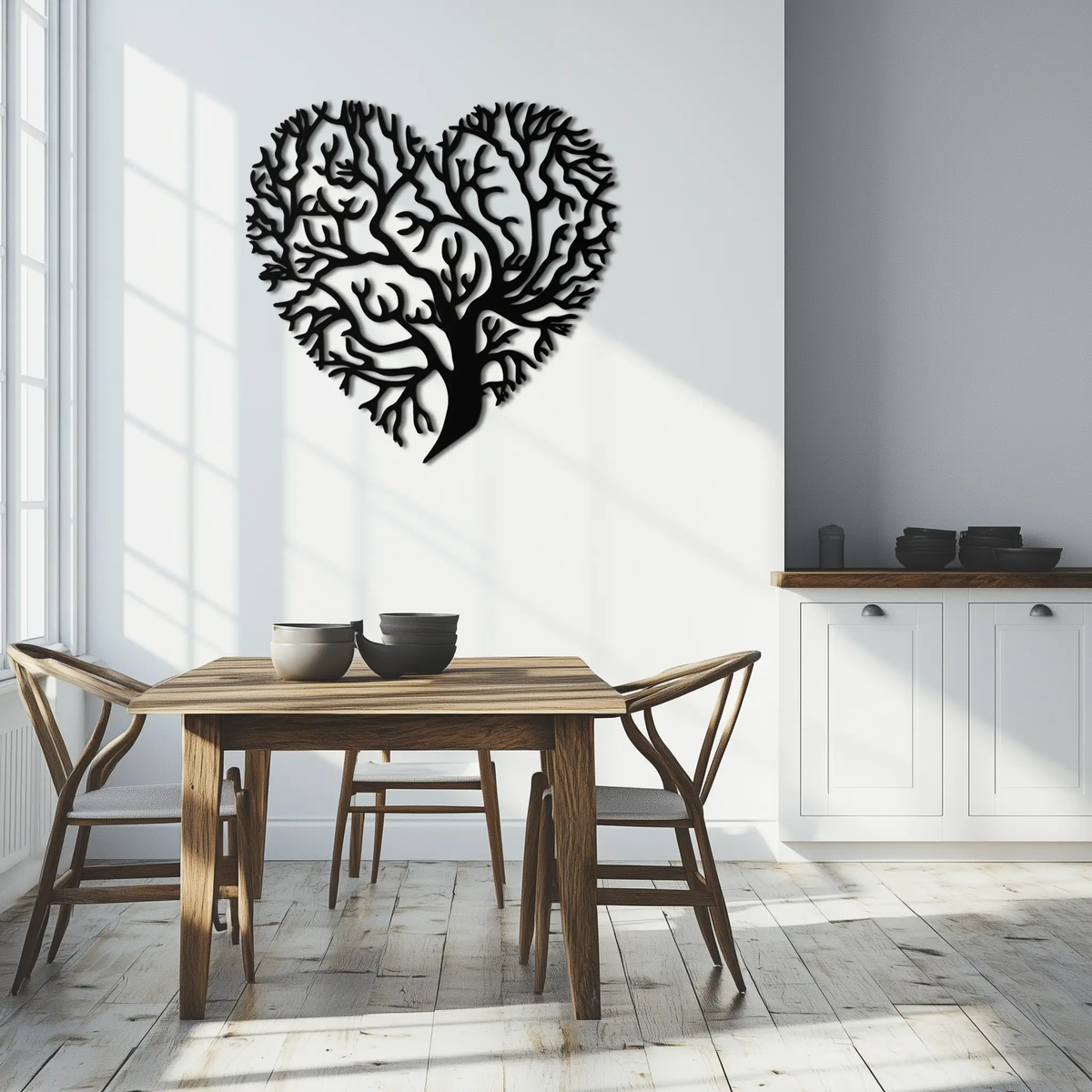 Heart Tree Metal Wall Art – Nature & Love-Inspired Decor - KAF211 by Enova Art