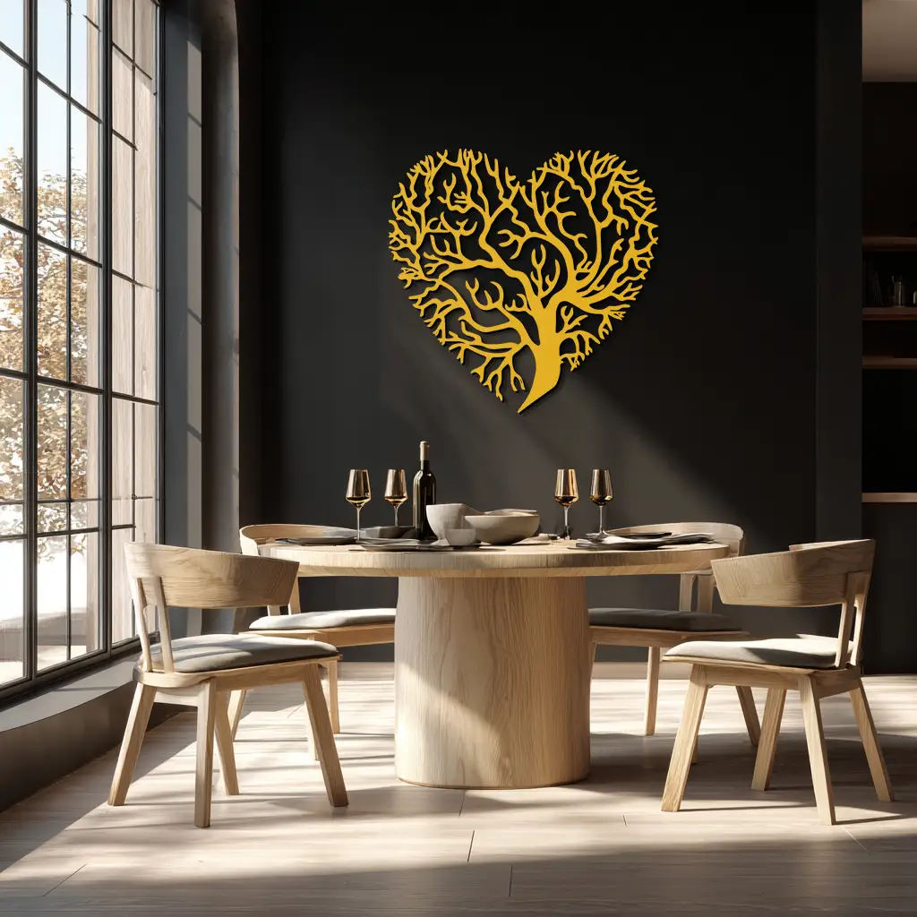 Heart Tree Metal Wall Art – Nature & Love-Inspired Decor - KAF211 by Enova Art