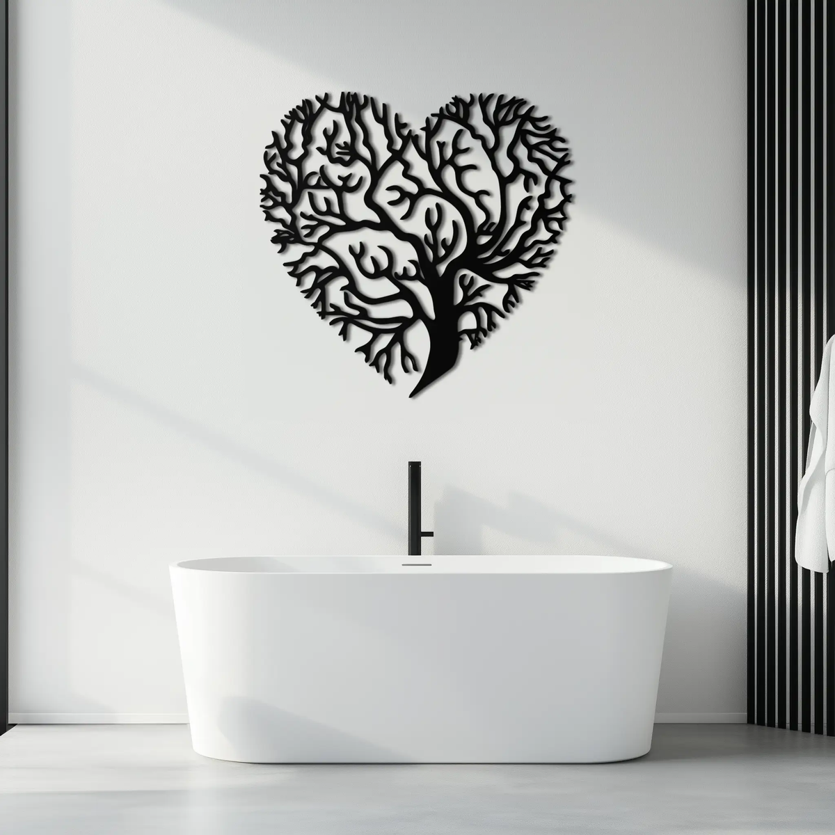 Heart Tree Metal Wall Art – Nature & Love-Inspired Decor - KAF211 by Enova Art