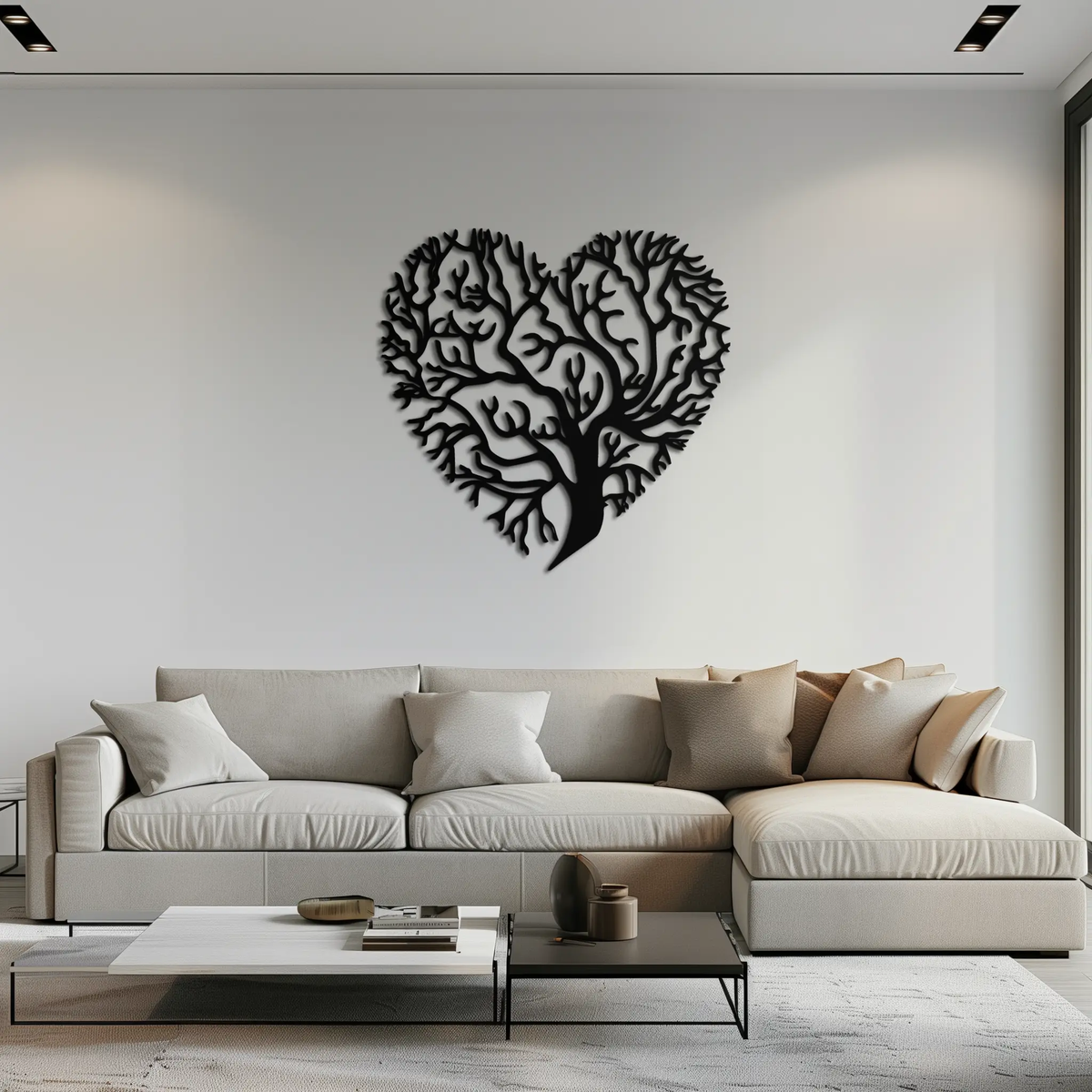 Heart Tree Metal Wall Art – Nature & Love-Inspired Decor - KAF211 by Enova Art