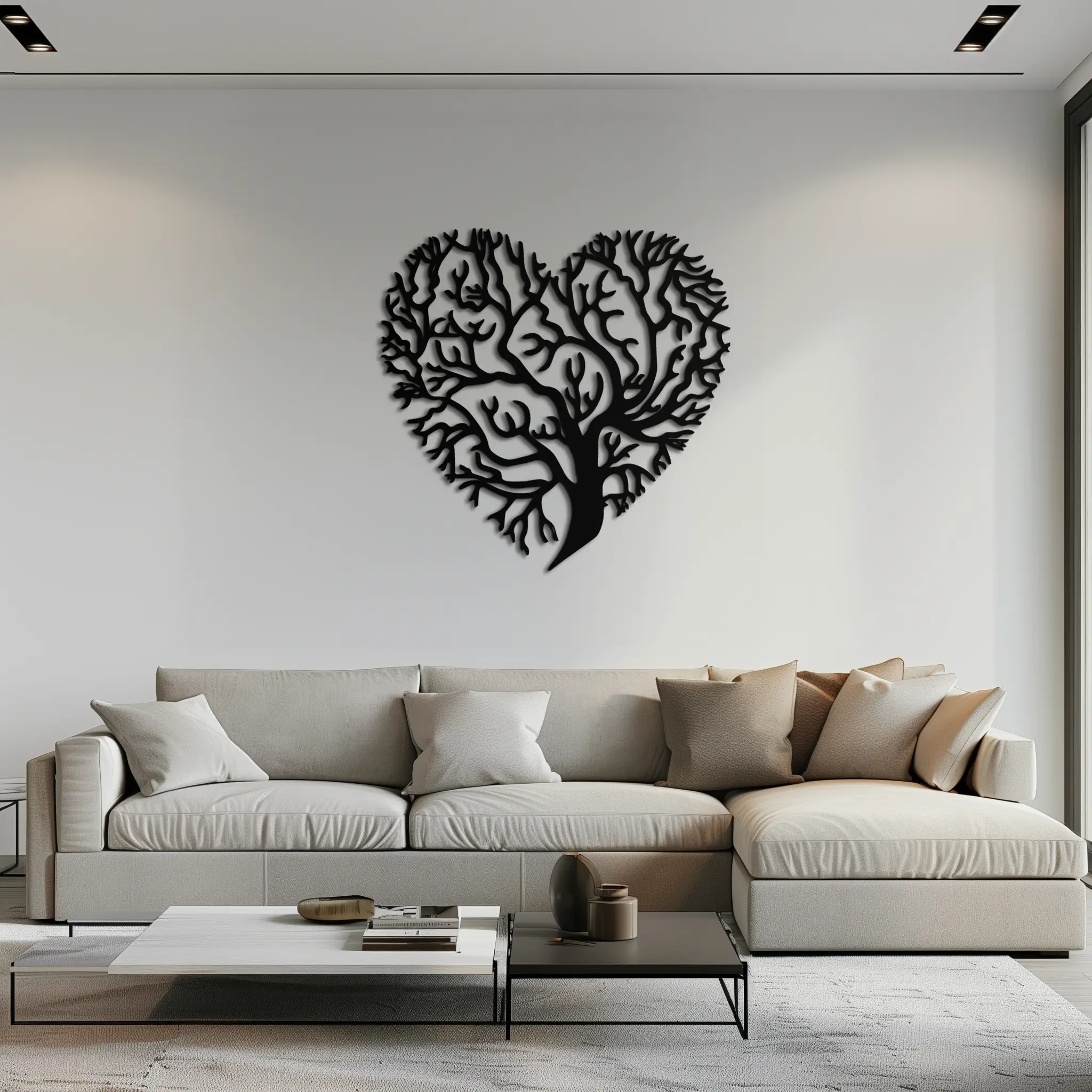 Heart Tree Metal Wall Art – Nature & Love-Inspired Decor - KAF211 by Enova Art