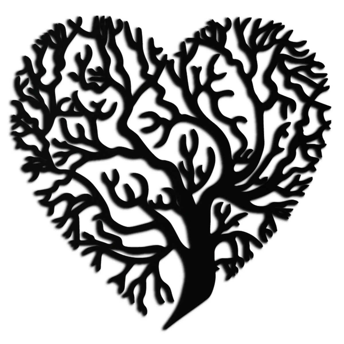 Heart Tree Metal Wall Art – Nature & Love-Inspired Decor - KAF211 by Enova Art