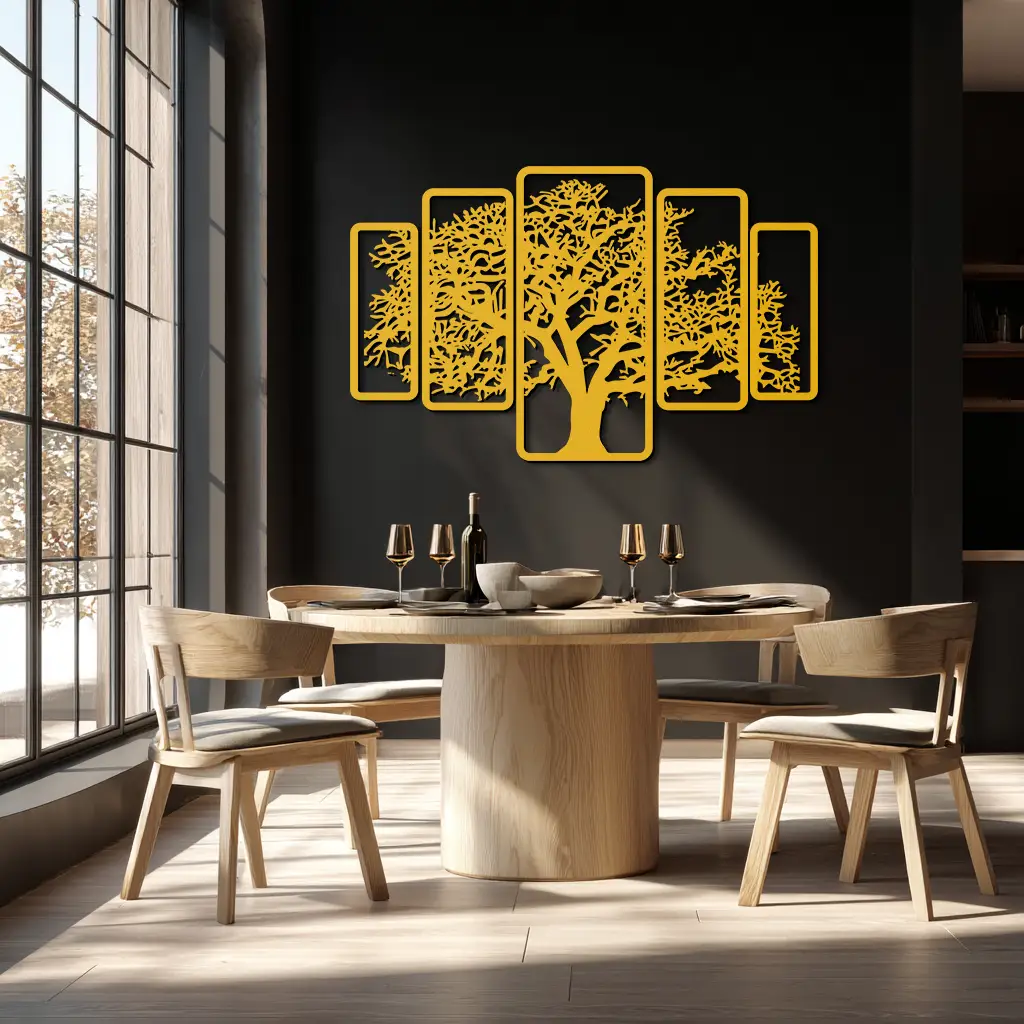 Multi-Panel Tree Metal Wall Art – Nature-Inspired Decor - KAF213 by Enova Art