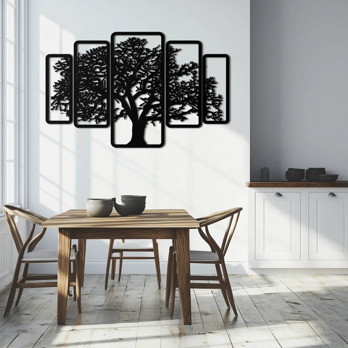 Multi-Panel Tree Metal Wall Art – Nature-Inspired Decor - KAF213 by Enova Art