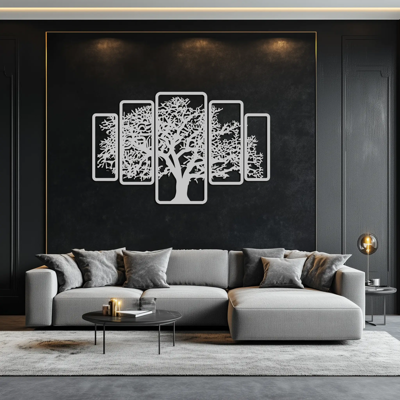 Multi-Panel Tree Metal Wall Art – Nature-Inspired Decor - KAF213 by Enova Art