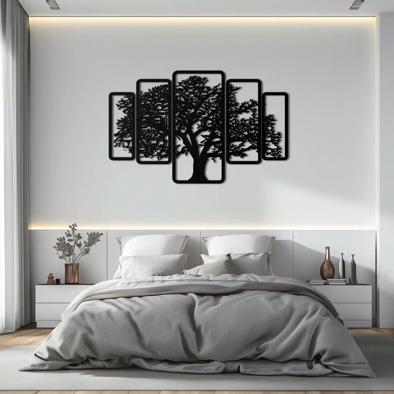 Multi-Panel Tree Metal Wall Art – Nature-Inspired Decor - KAF213 by Enova Art