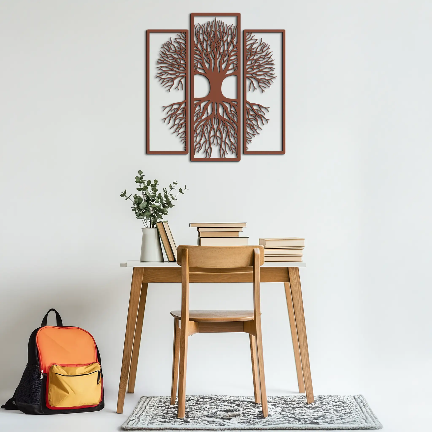 Tree of Life Metal Wall Art – 3-Panel Nature Decor - KAF214 by Enova Art