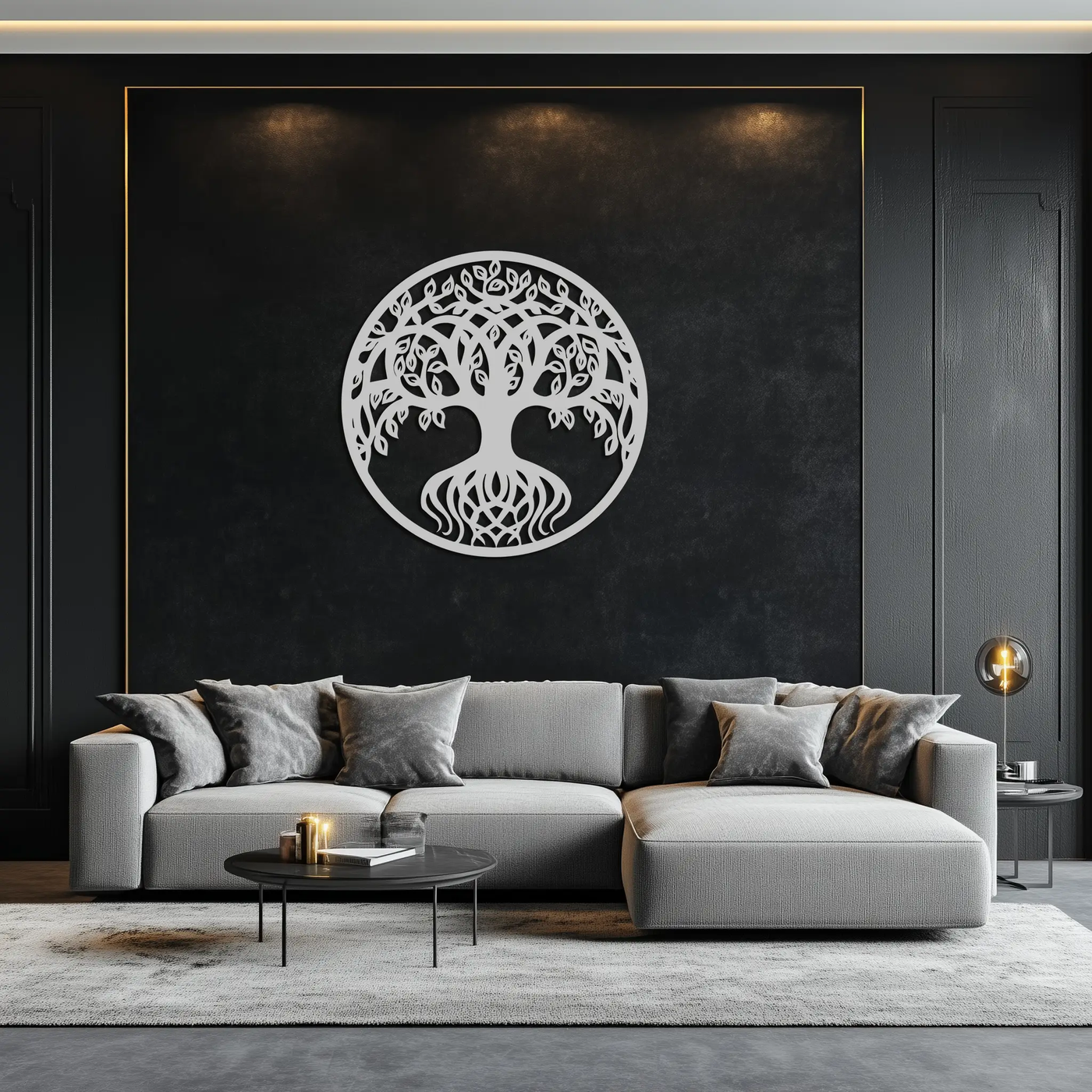 Round Tree of Life Metal Wall Art – Nature-Inspired Decor - KAF217 by Enova Art