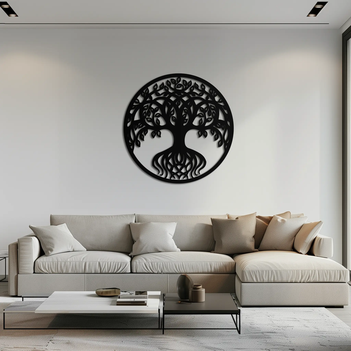 Round Tree of Life Metal Wall Art – Nature-Inspired Decor - KAF217 by Enova Art