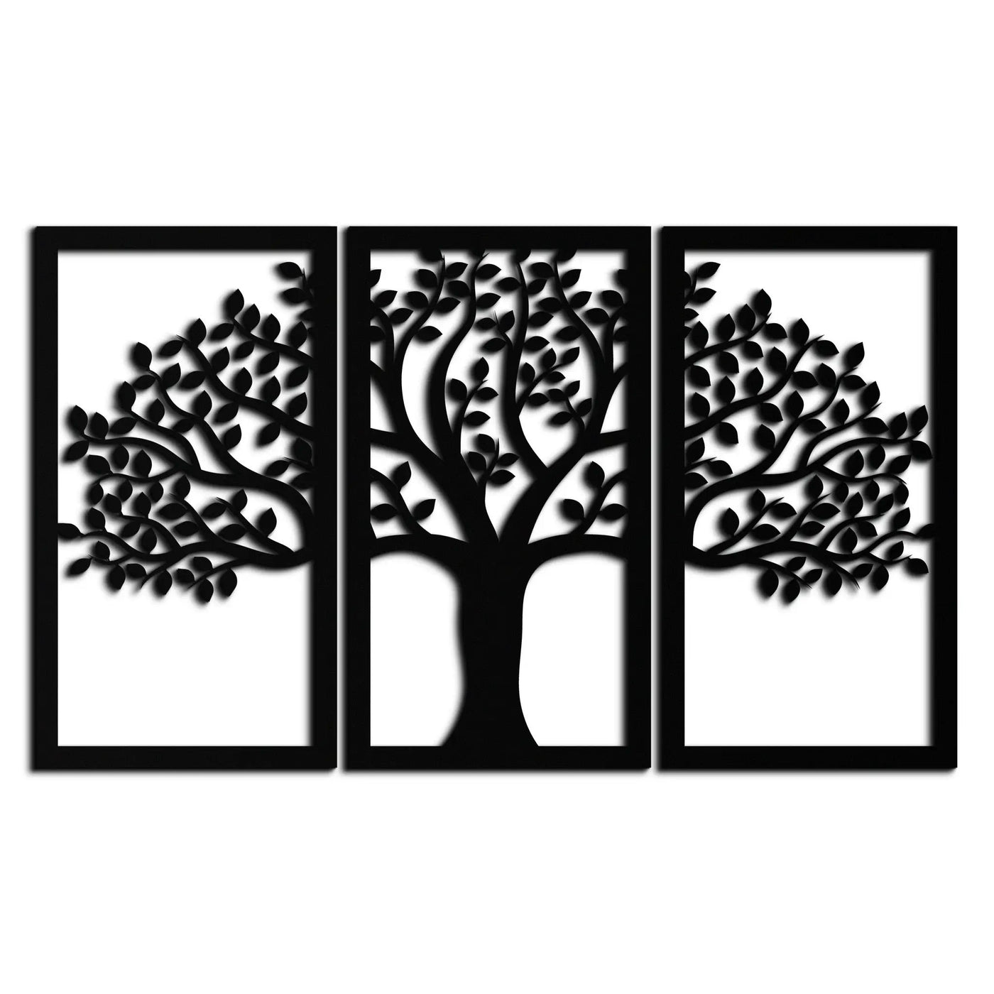 Tree of Life Metal Wall Art – 3-Panel Nature Decor - KAF221 by Enova Art