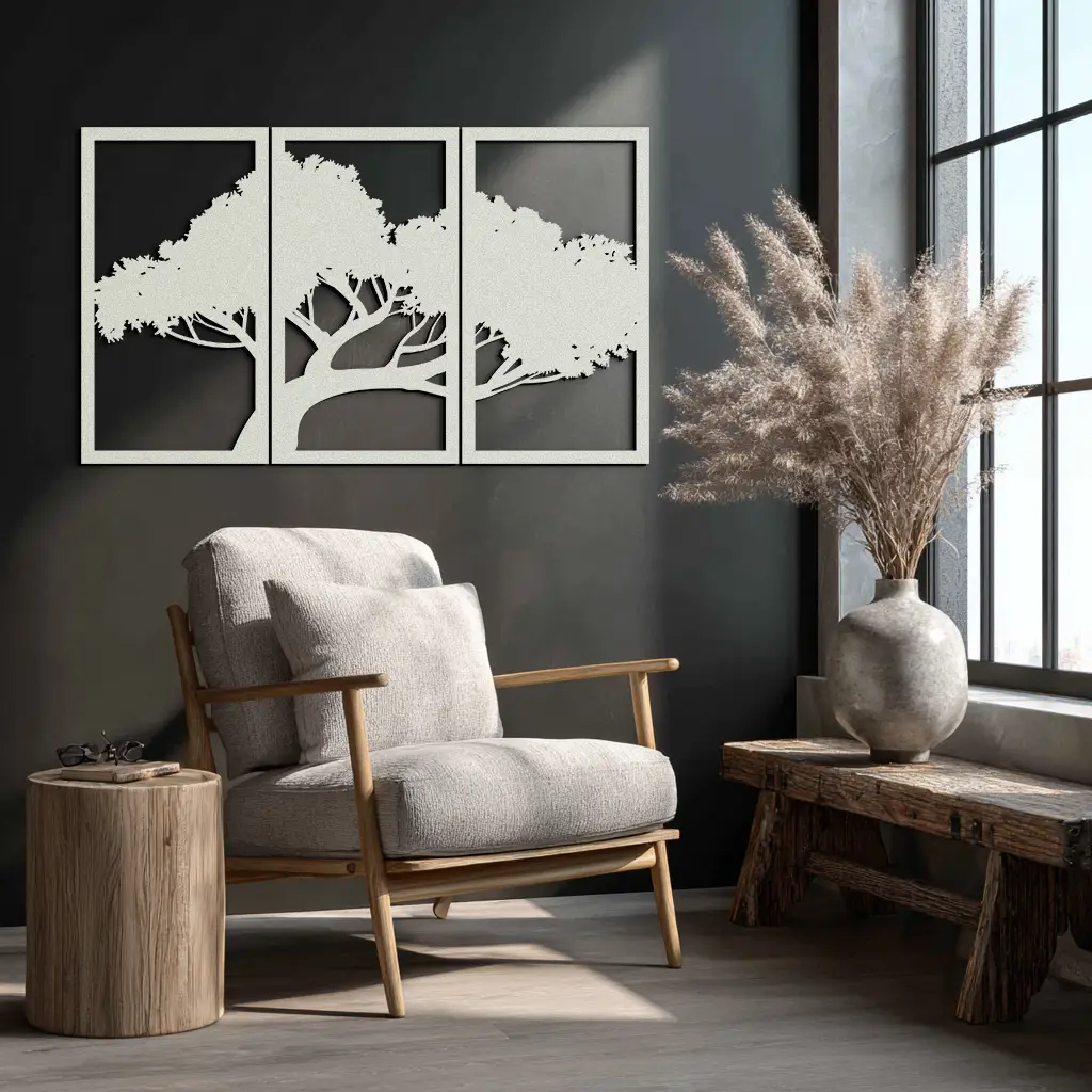 Tree Silhouette Metal Wall Art - Modern Nature-Inspired Decor - KAF222 by Enova Art