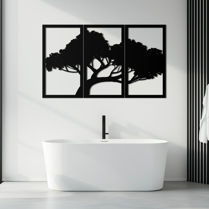 Tree Silhouette Metal Wall Art - Modern Nature-Inspired Decor - KAF222 by Enova Art