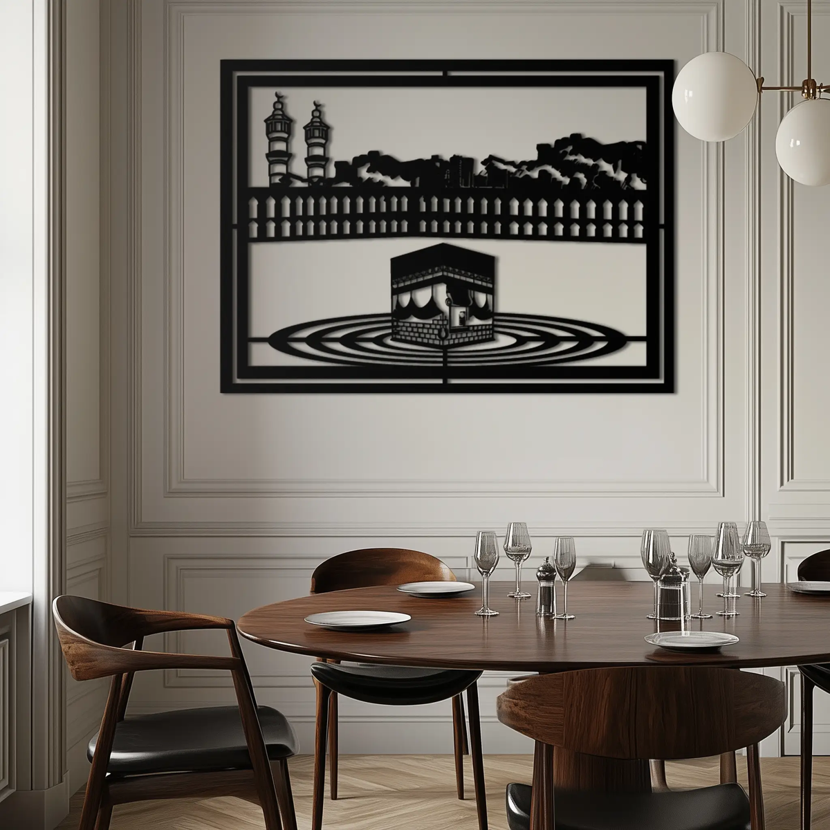 Kaaba Metal Wall Art - Sacred Islamic Wall Decor - KAF232 by Enova Art
