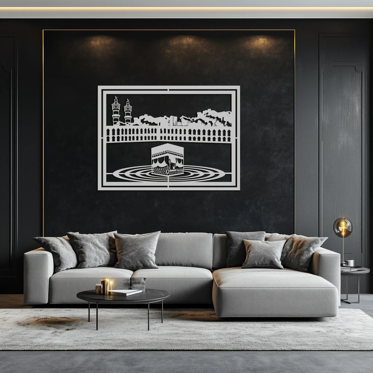 Kaaba Metal Wall Art - Sacred Islamic Wall Decor - KAF232 by Enova Art