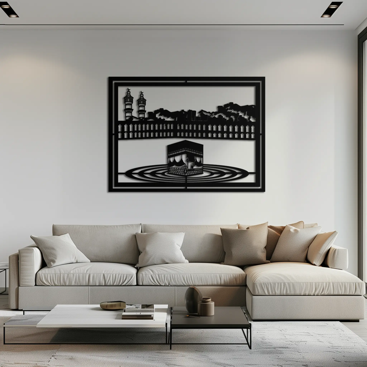 Kaaba Metal Wall Art - Sacred Islamic Wall Decor - KAF232 by Enova Art