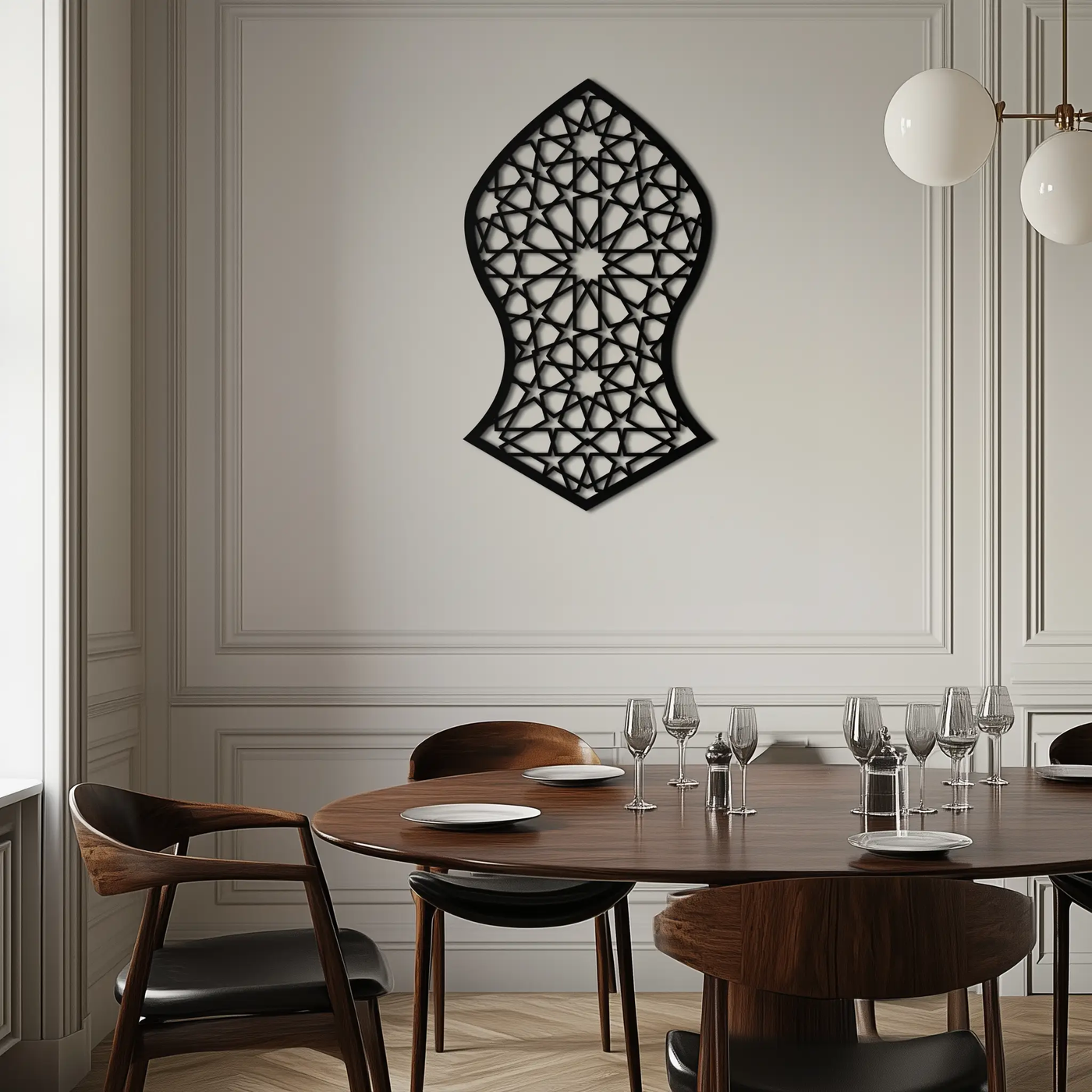 Seljuk Pattern Metal Wall Art – Timeless Geometric Elegance - KAF245 by Enova Art