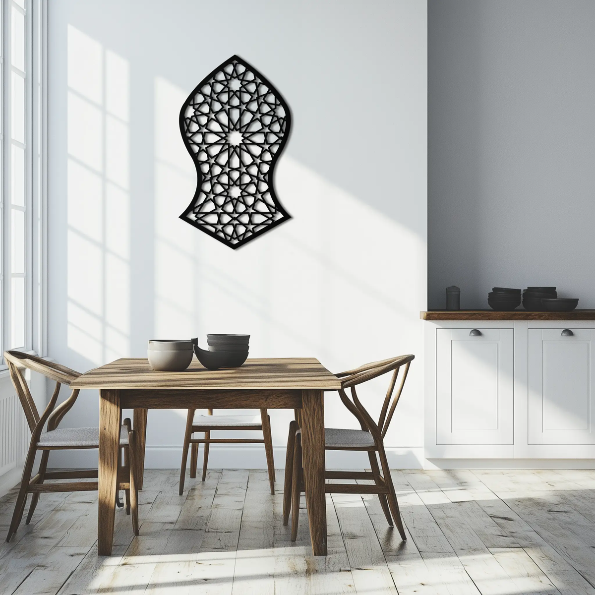 Seljuk Pattern Metal Wall Art – Timeless Geometric Elegance - KAF245 by Enova Art