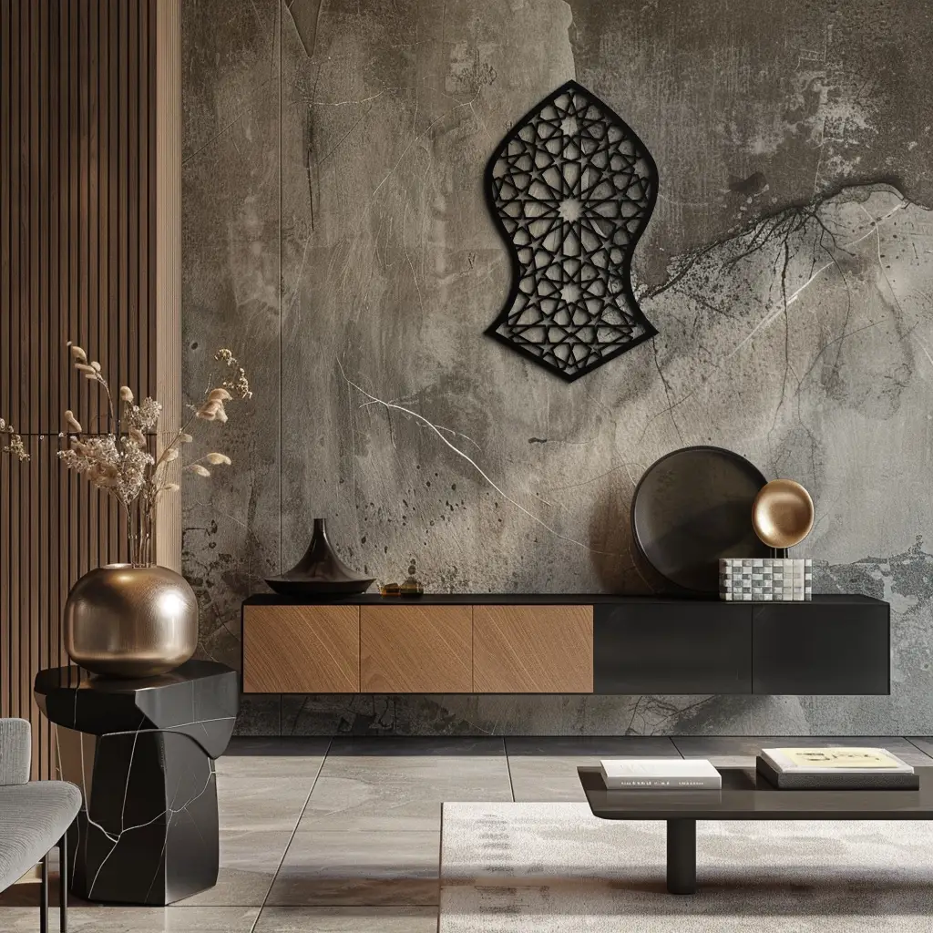 Seljuk Pattern Metal Wall Art – Timeless Geometric Elegance - KAF245 by Enova Art