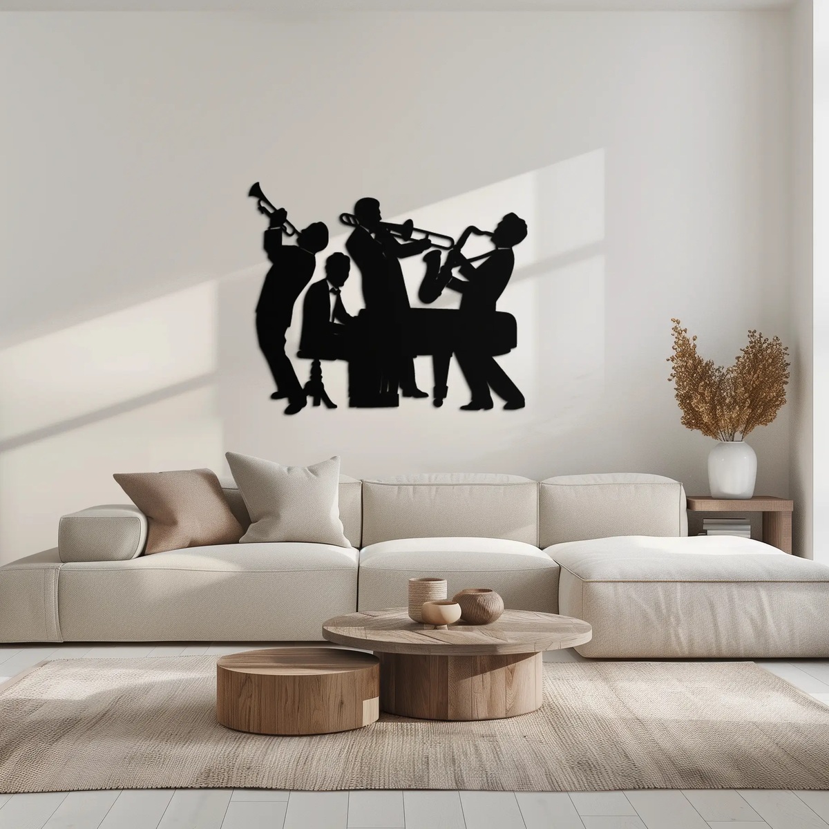 Jazz Band Metal Wall Art - Modern Musical Silhouette Decor- KAF255 by Enova Art