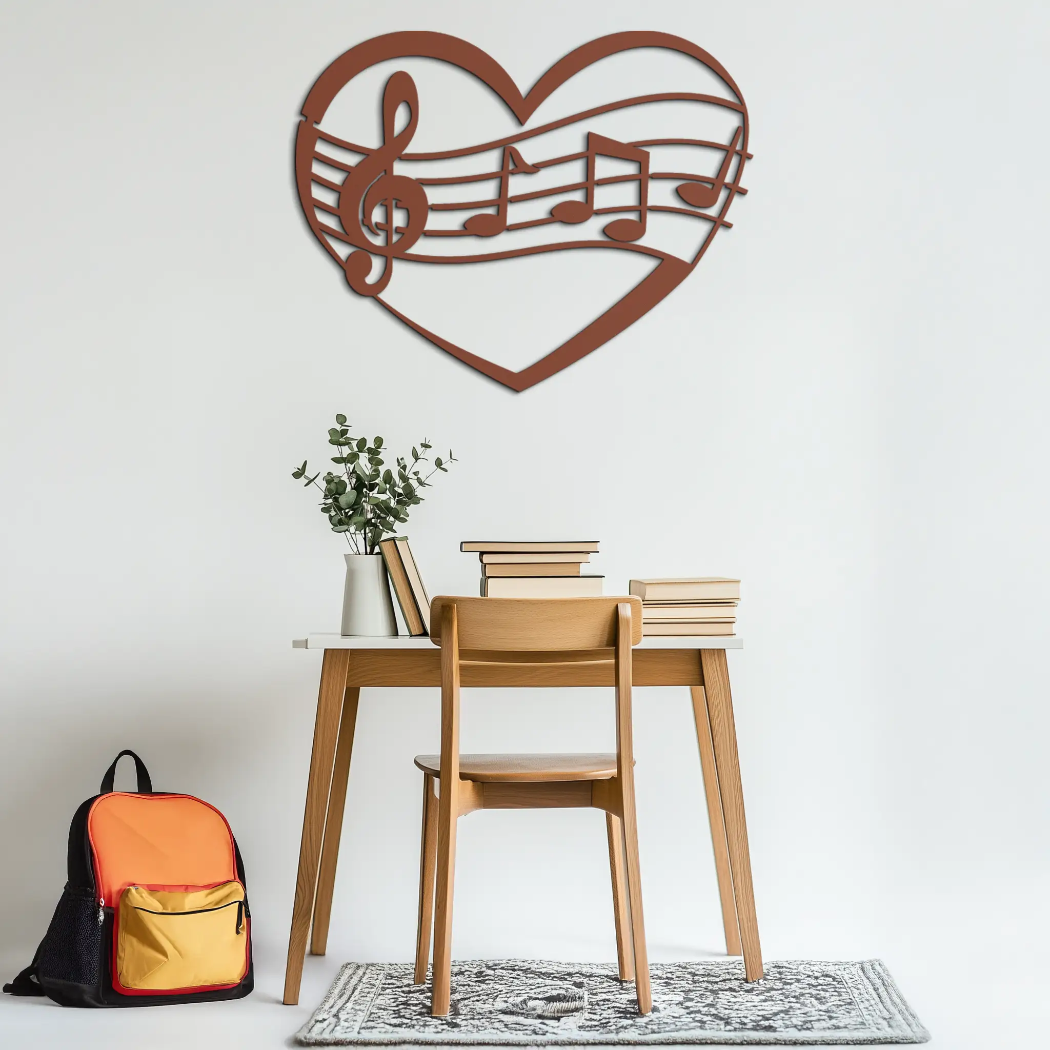 Musical Heart Metal Wall Art - Music Lover’s Home Decor- KAF256 by Enova Art