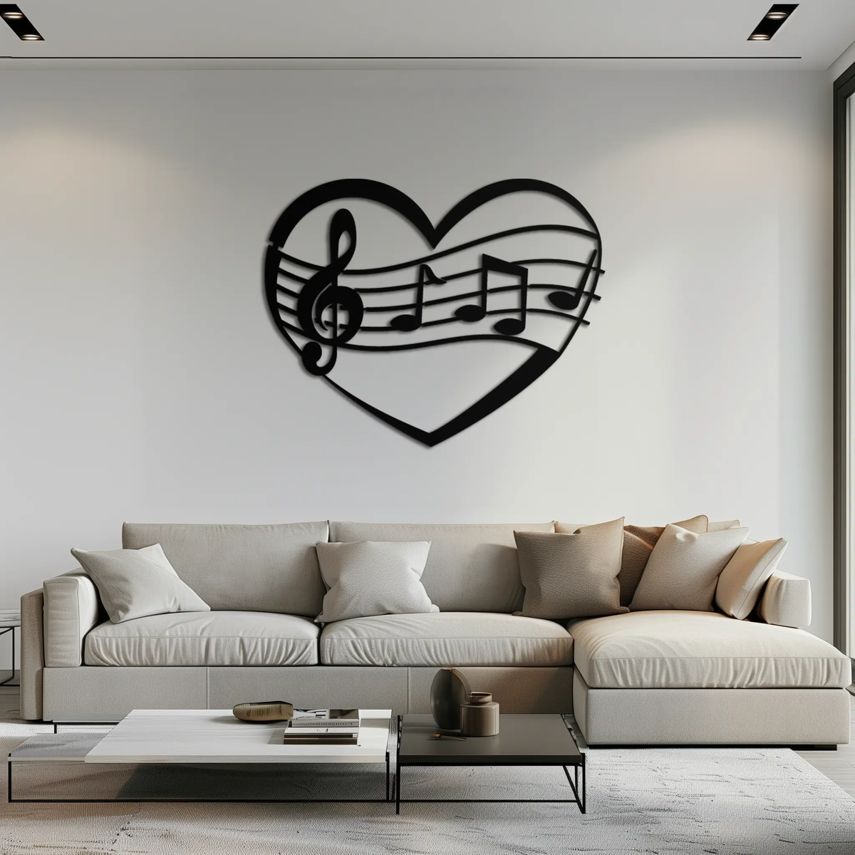 Musical Heart Metal Wall Art - Music Lover’s Home Decor- KAF256 by Enova Art