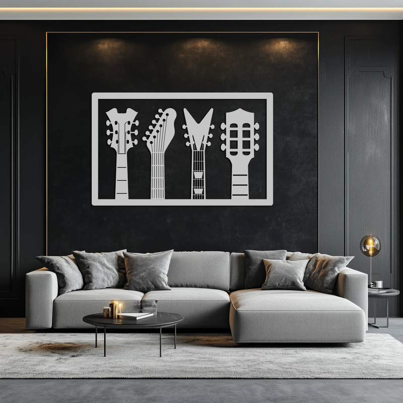 Guitar Neck Metal Wall Art - Modern Music Lover’s Decor- KAF258 by Enova Art