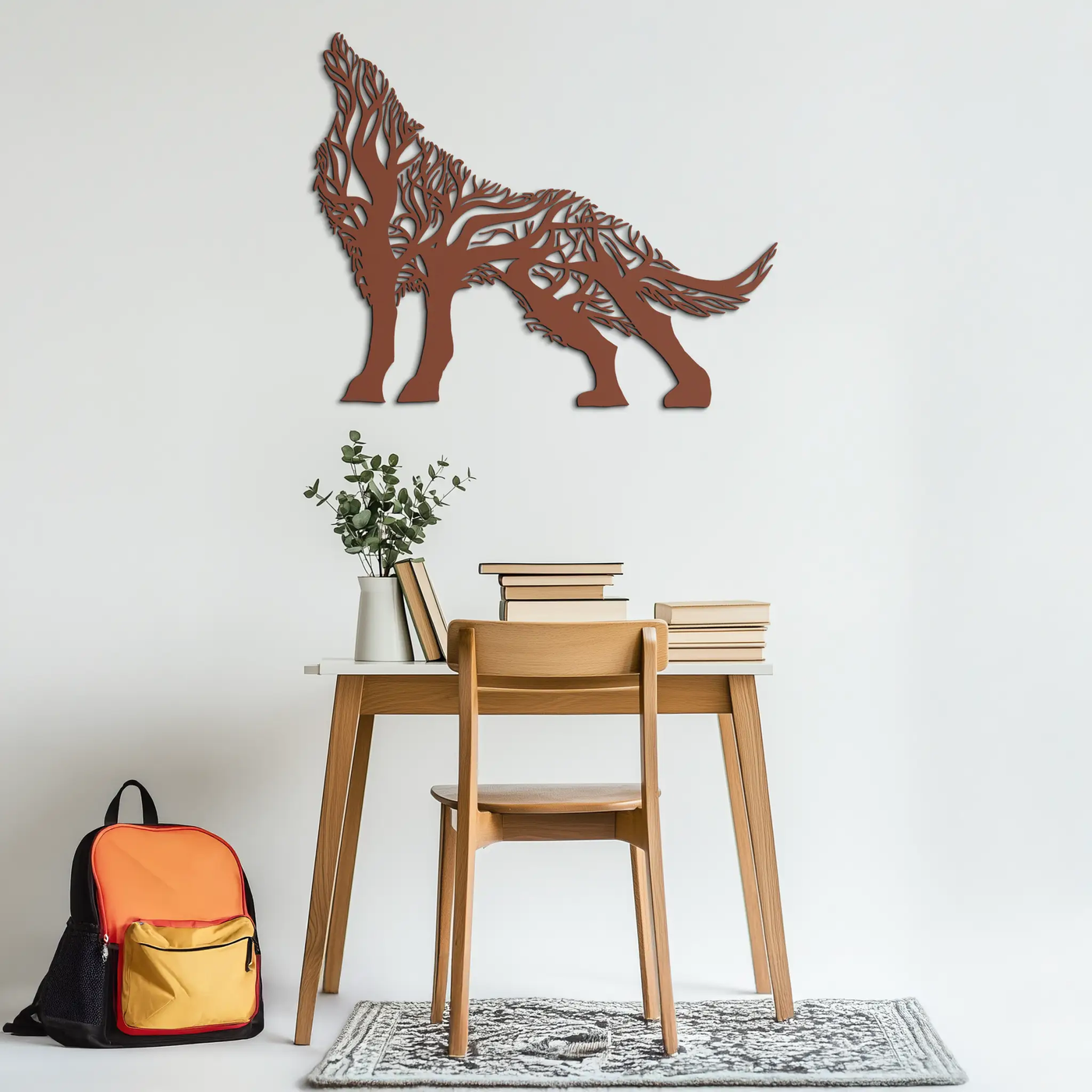 Tree Wolf Metal Wall Art - Nature-Inspired Wildlife Decor- KAF263 by Enova Art