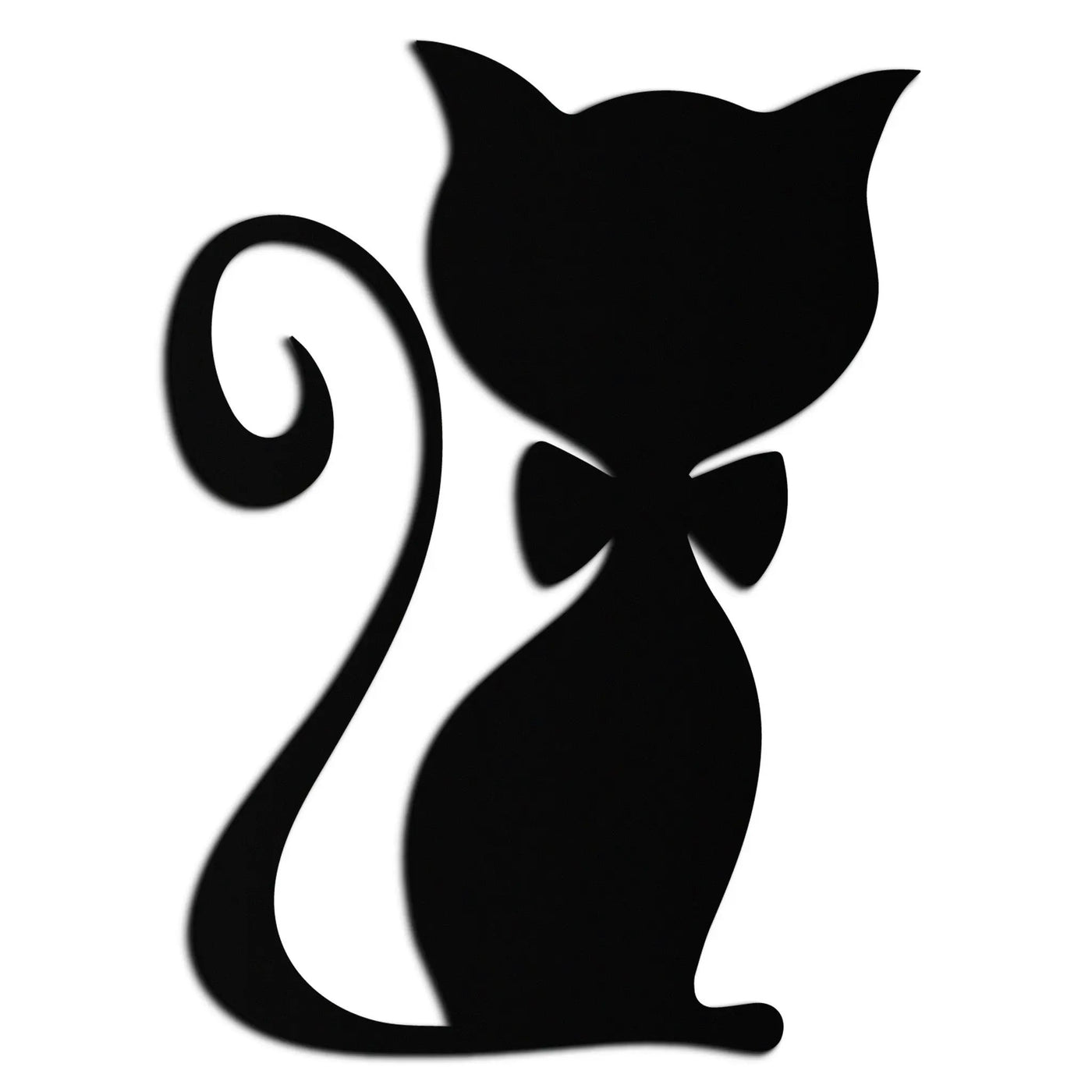 Cute Cat Metal Wall Art – Minimalist Feline Decor - KAF268 by Enova Art