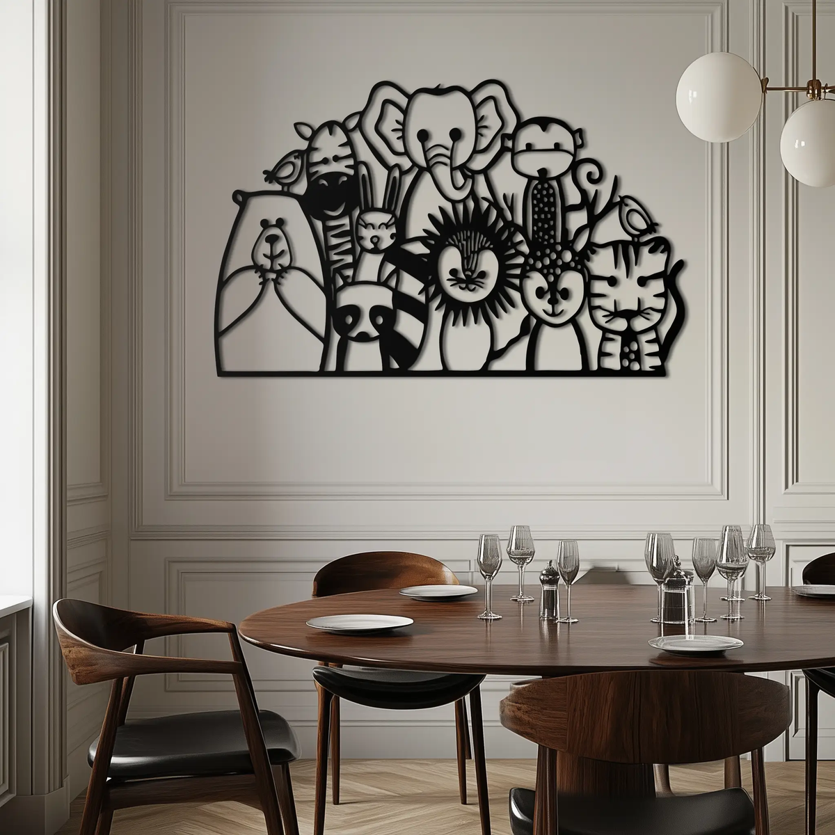 Cute Animal Metal Wall Art – Jungle & Safari Theme - KAF269 by Enova Art