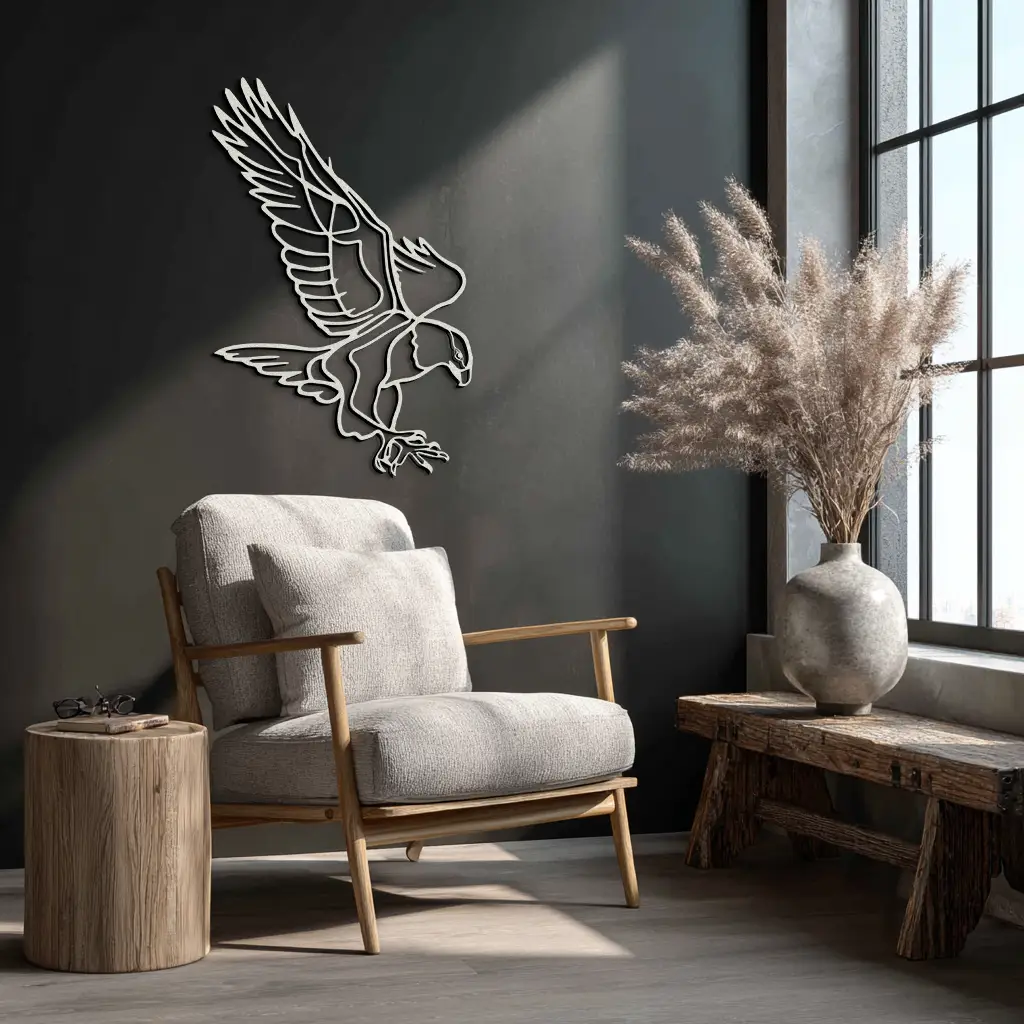 Eagle Metal Wall Art – Bold & Majestic Bird Decor - KAF271 by Enova Art