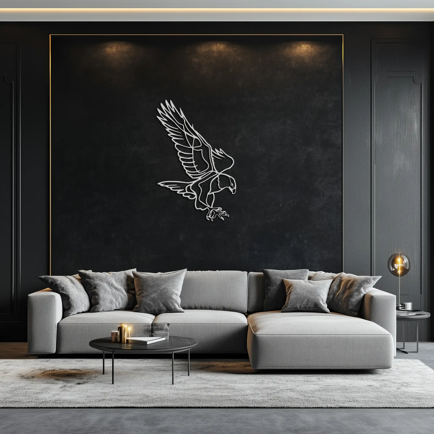 Eagle Metal Wall Art – Bold & Majestic Bird Decor - KAF271 by Enova Art