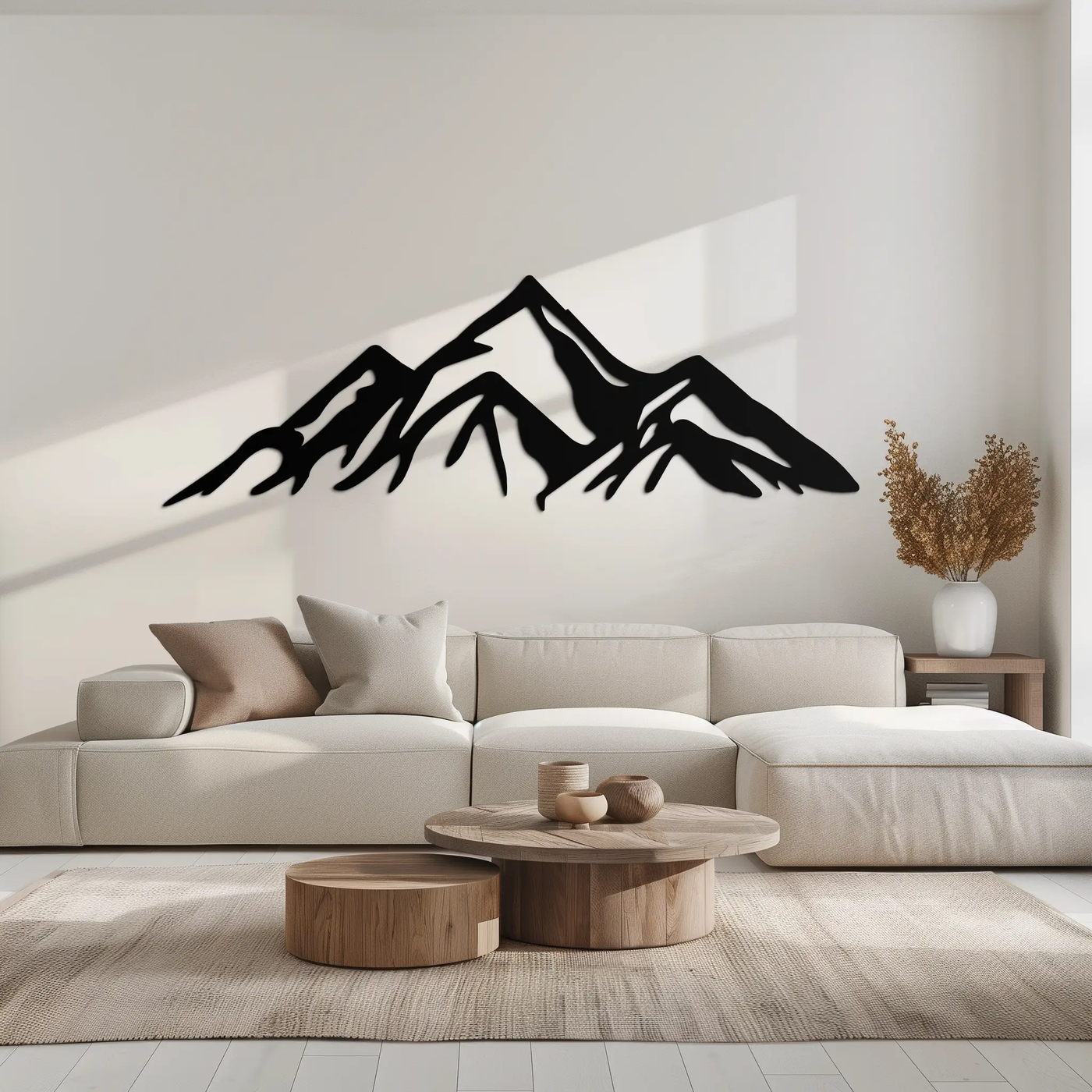 Mountain Metal Wall Art - Majestic Peak Silhouette Decor- KAF286 by Enova Art