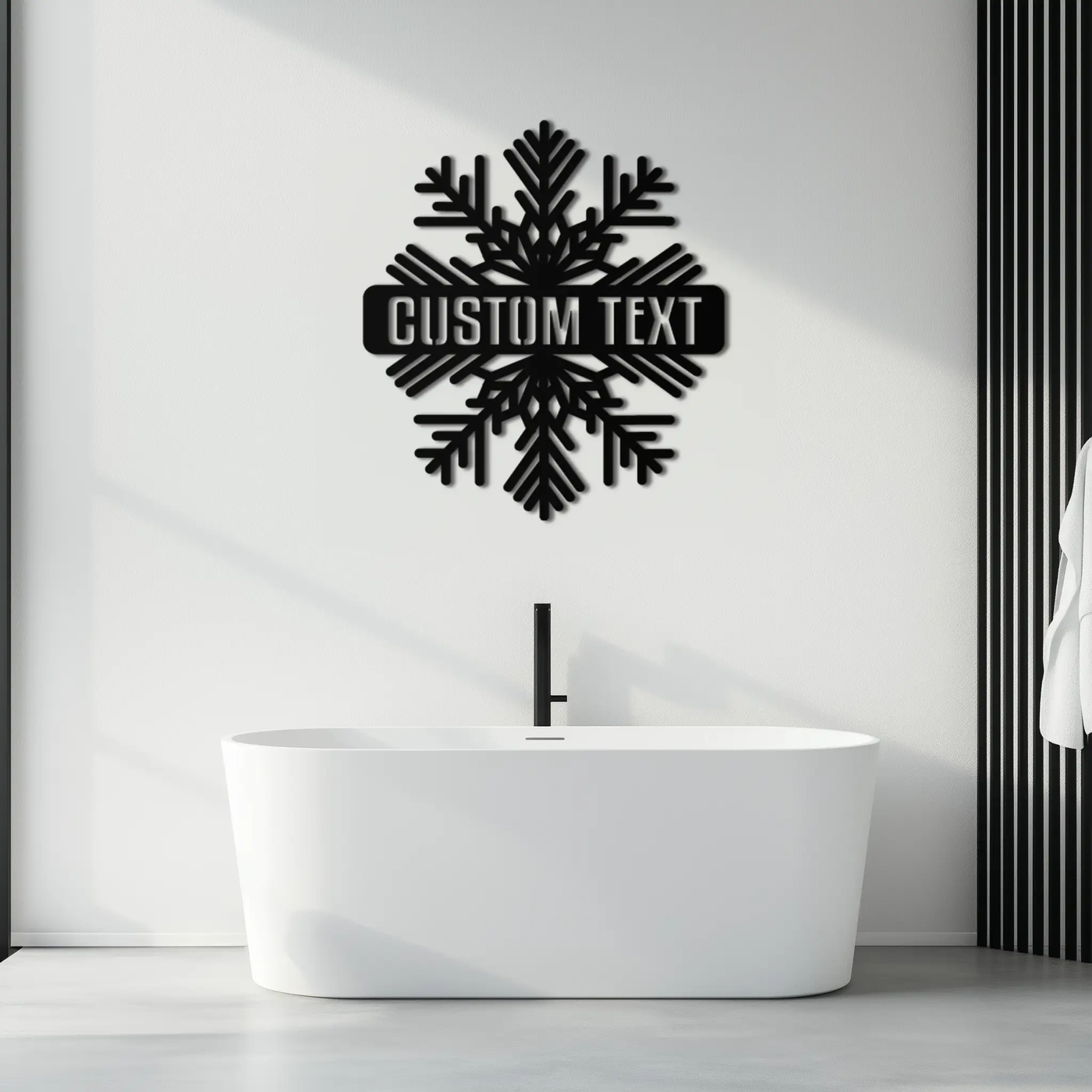 Custom Snowflake Metal Wall Art - Personalized Winter Decor- KAF297 by Enova Art
