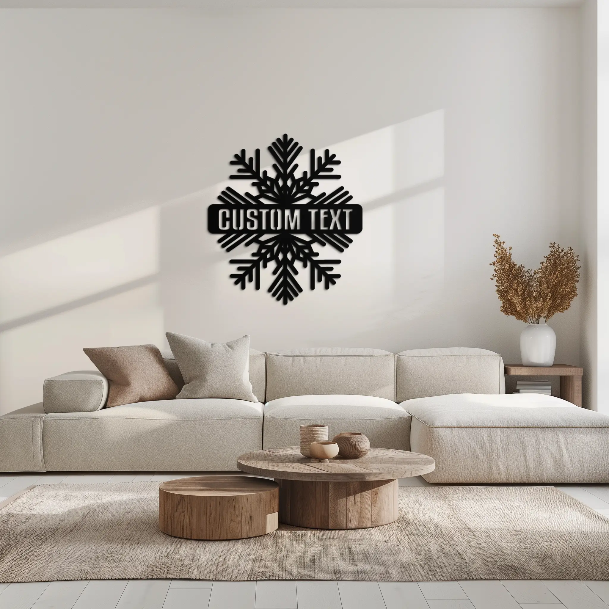 Custom Snowflake Metal Wall Art - Personalized Winter Decor- KAF297 by Enova Art