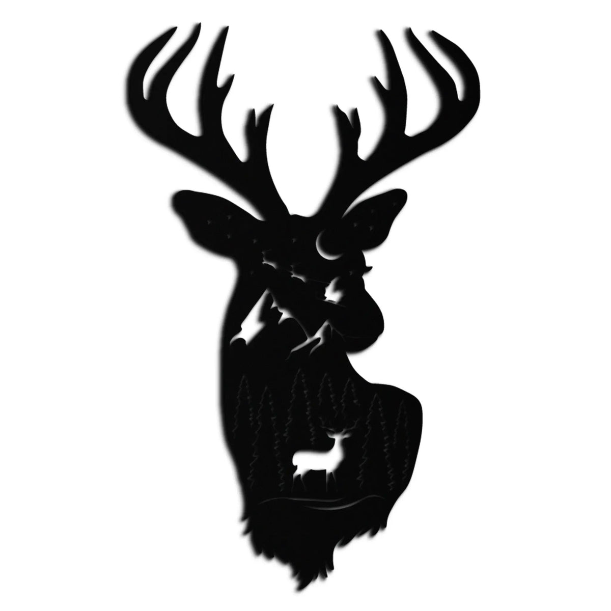 Majestic Deer Metal Wall Art - Nature-Inspired Steel Silhouette Decor- KAF301 by Enova Art