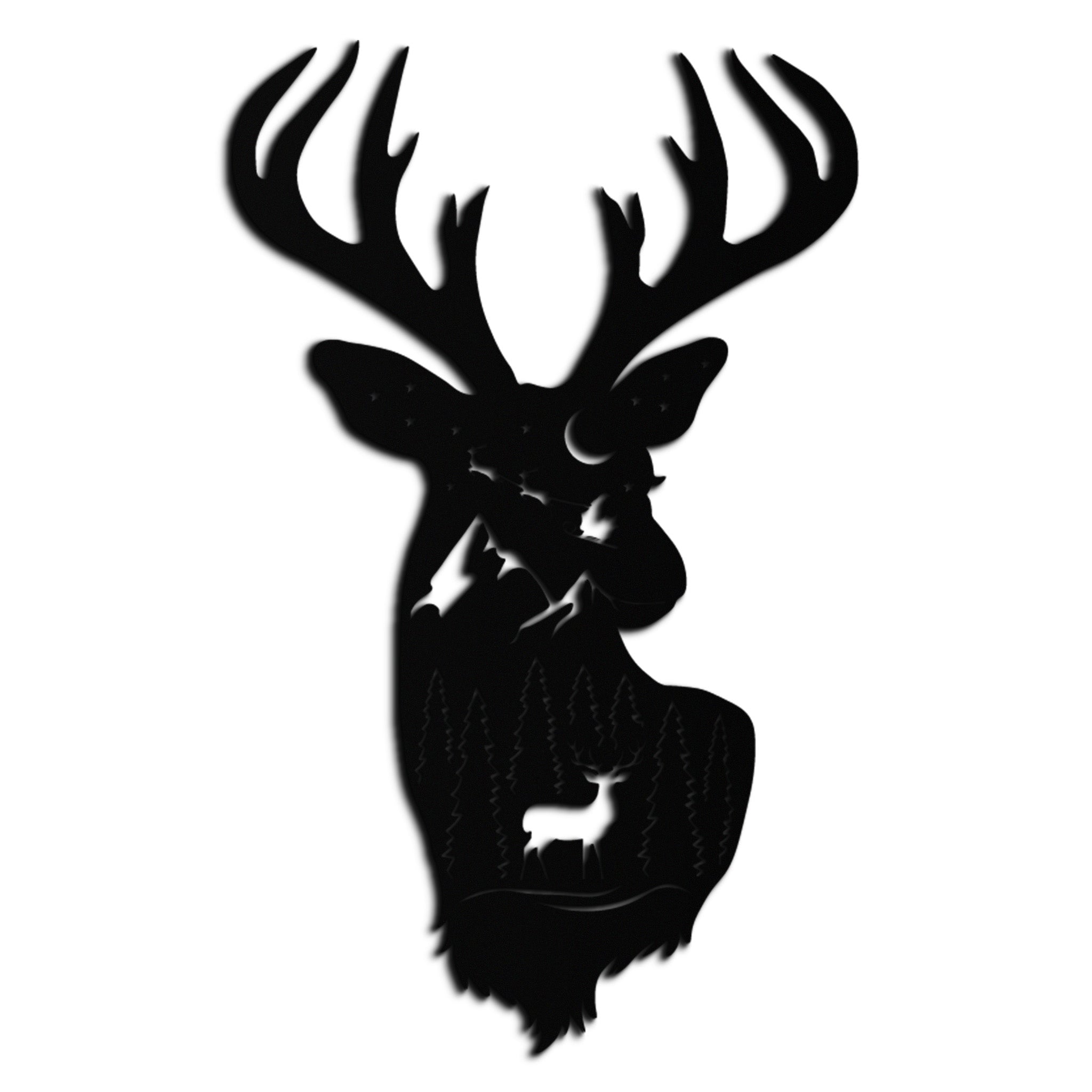 Majestic Deer Metal Wall Art - Nature-Inspired Steel Silhouette Decor- KAF301 by Enova Art