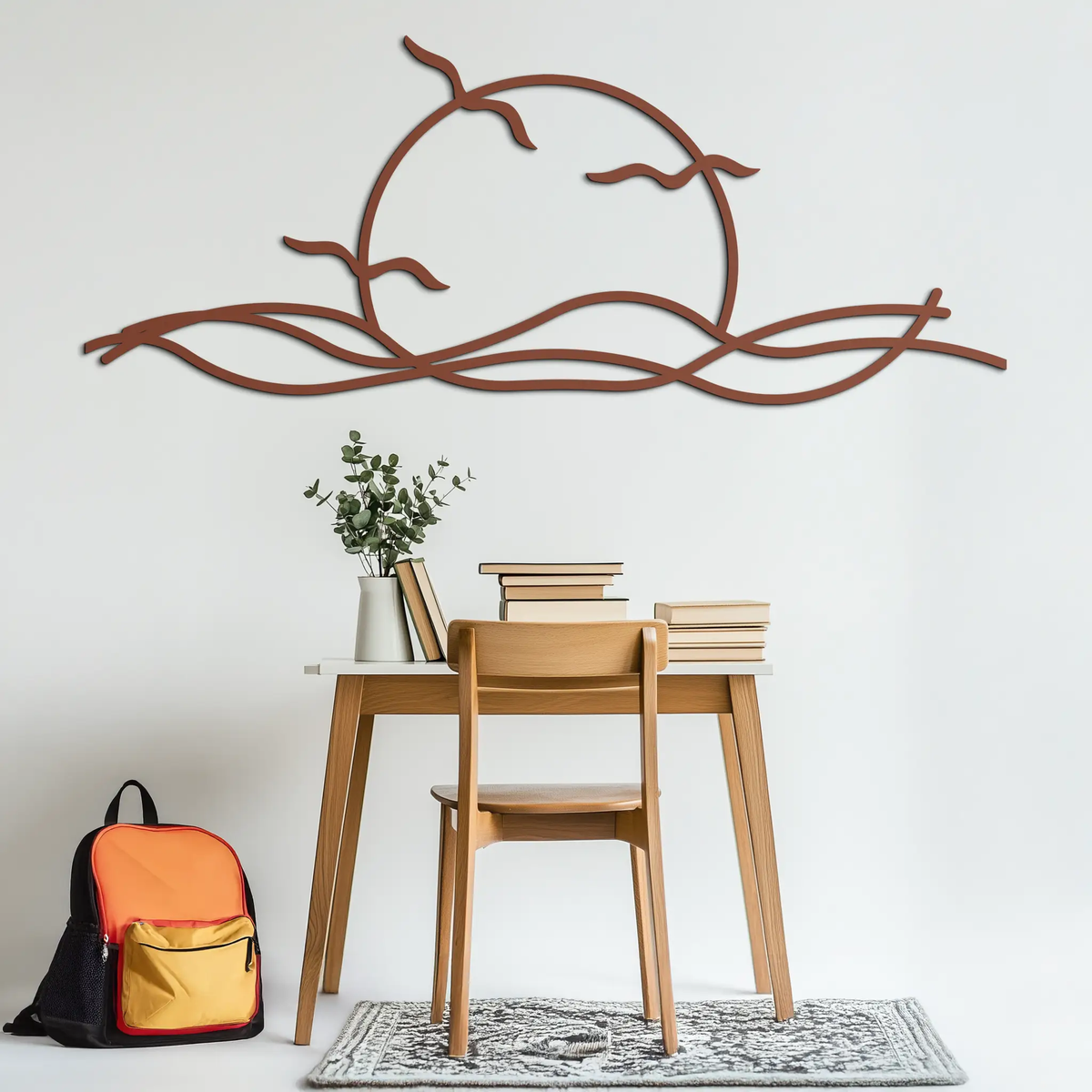 Sunset Metal Wall Art – Sunset Silhouette Steel Decor for Nature-Inspired Interiors- KAF331 by Enova Art