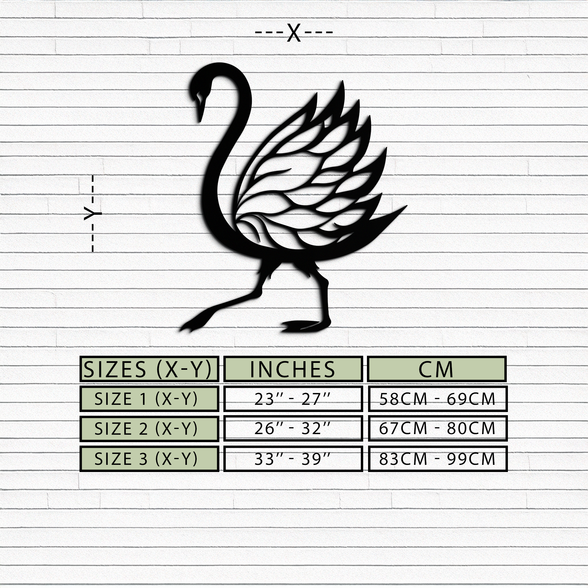 Swan Metal Wall Art – Graceful Swan Silhouette Steel Decor for Elegant and Nature-Inspired Spaces- KAF335 by Enova Art