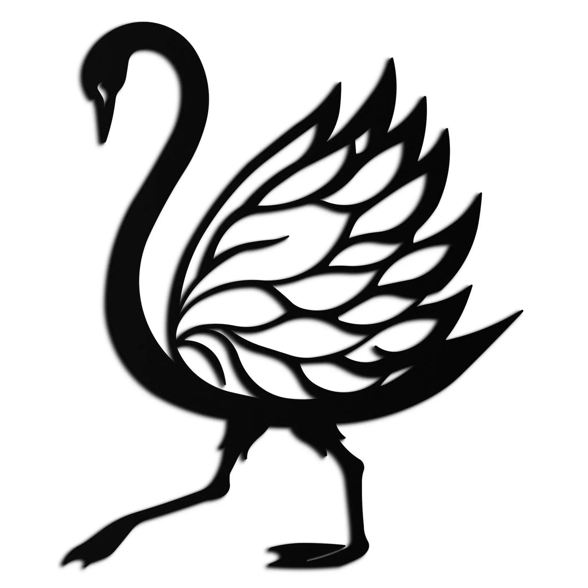 Swan Metal Wall Art – Graceful Swan Silhouette Steel Decor for Elegant and Nature-Inspired Spaces- KAF335 by Enova Art