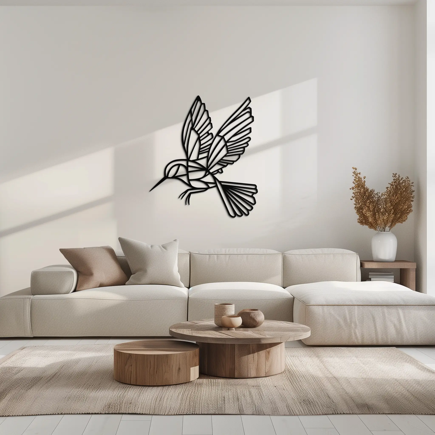 Hummingbird Metal Wall Art – Delicate Bird Silhouette Steel Decor for Nature-Inspired Interiors- KAF339 by Enova Art