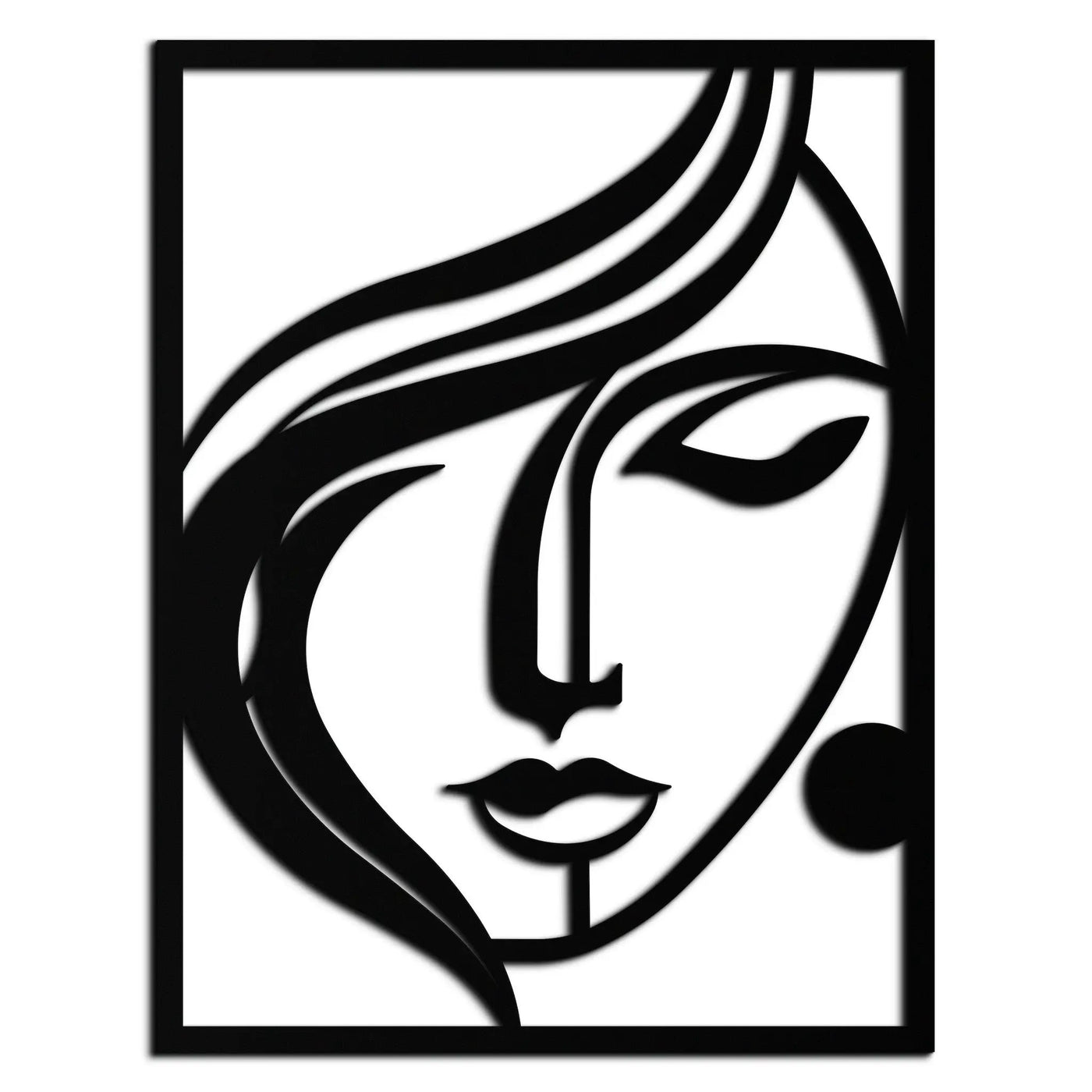 Woman Silhouette Metal Wall Art – Elegant Minimalist Female Figure Decor for Modern Spaces- KAF392 by Enova Art