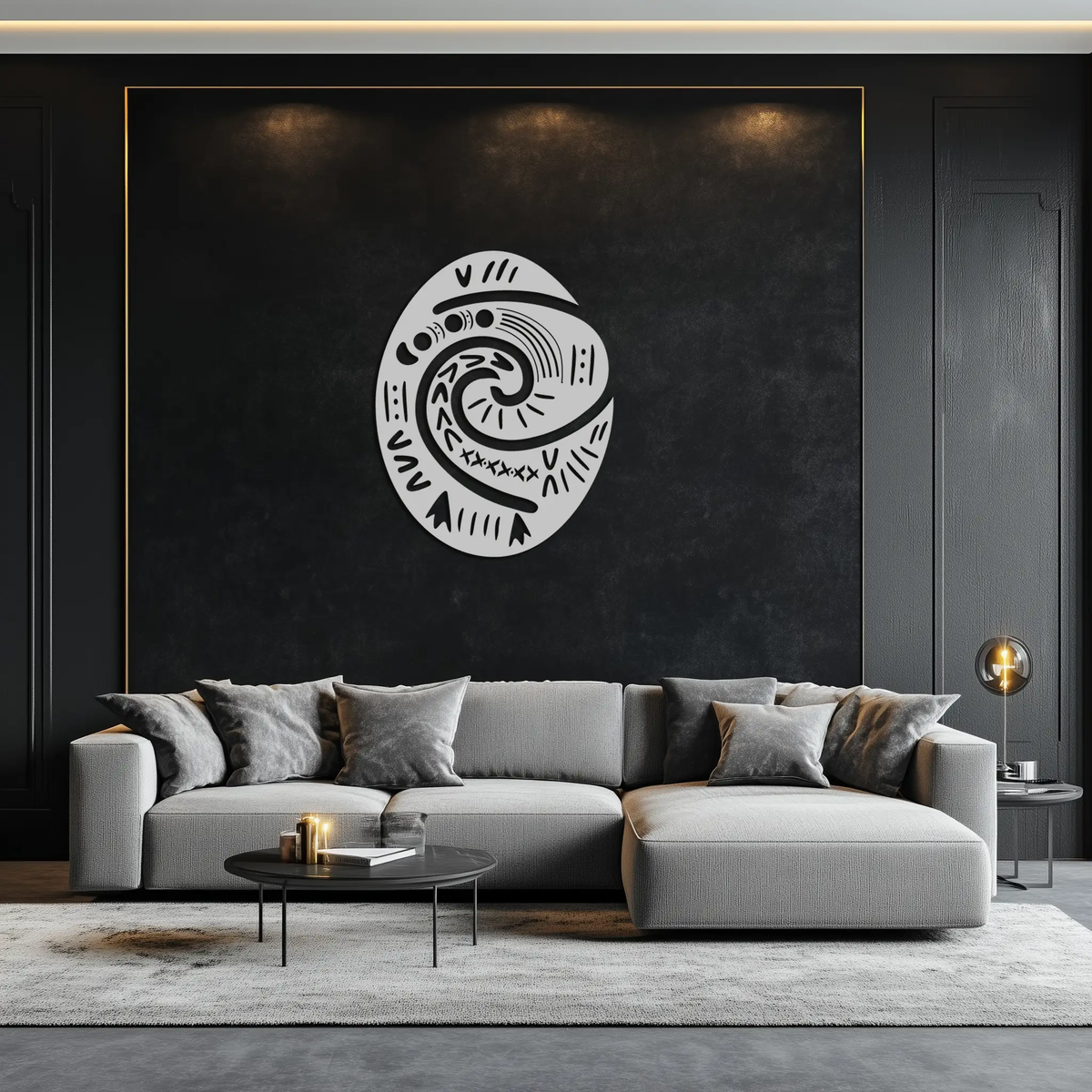 Te Fiti’s Heart Metal Wall Art – Polynesian Spiral Symbol Decor for Home- KAF406 by Enova Art