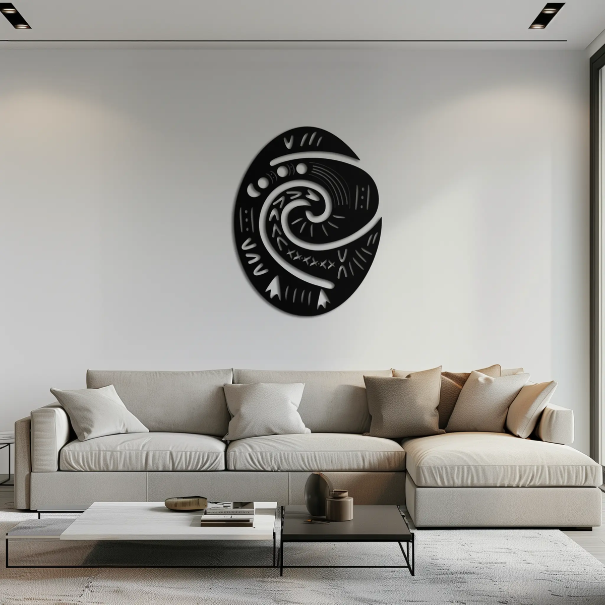 Te Fiti’s Heart Metal Wall Art – Polynesian Spiral Symbol Decor for Home- KAF406 by Enova Art