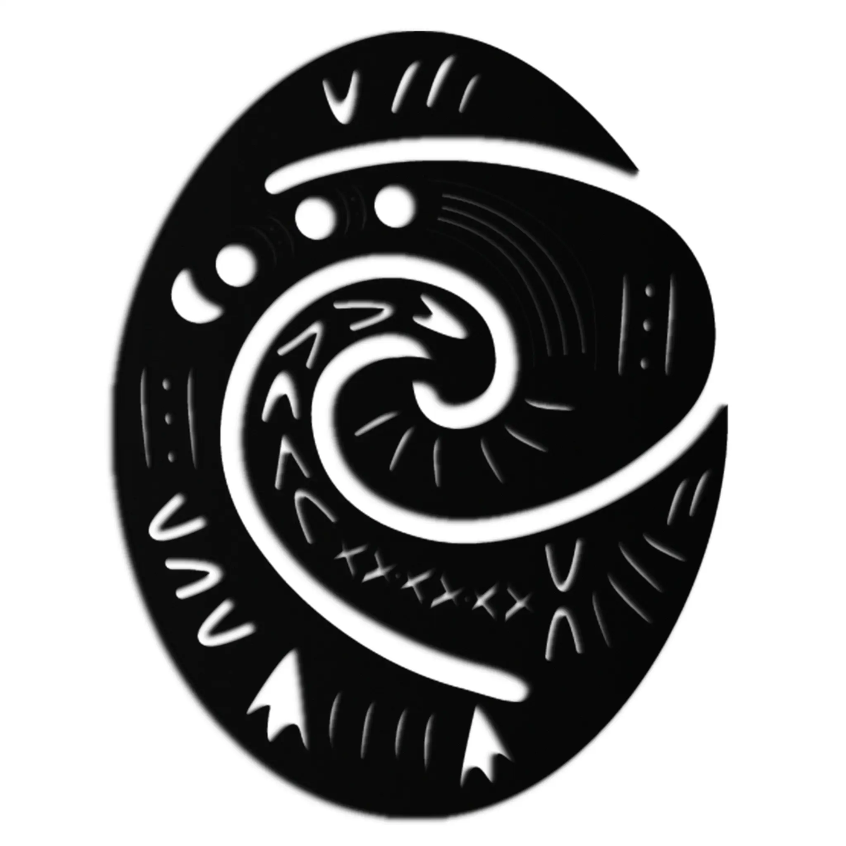 Te Fiti’s Heart Metal Wall Art – Polynesian Spiral Symbol Decor for Home- KAF406 by Enova Art
