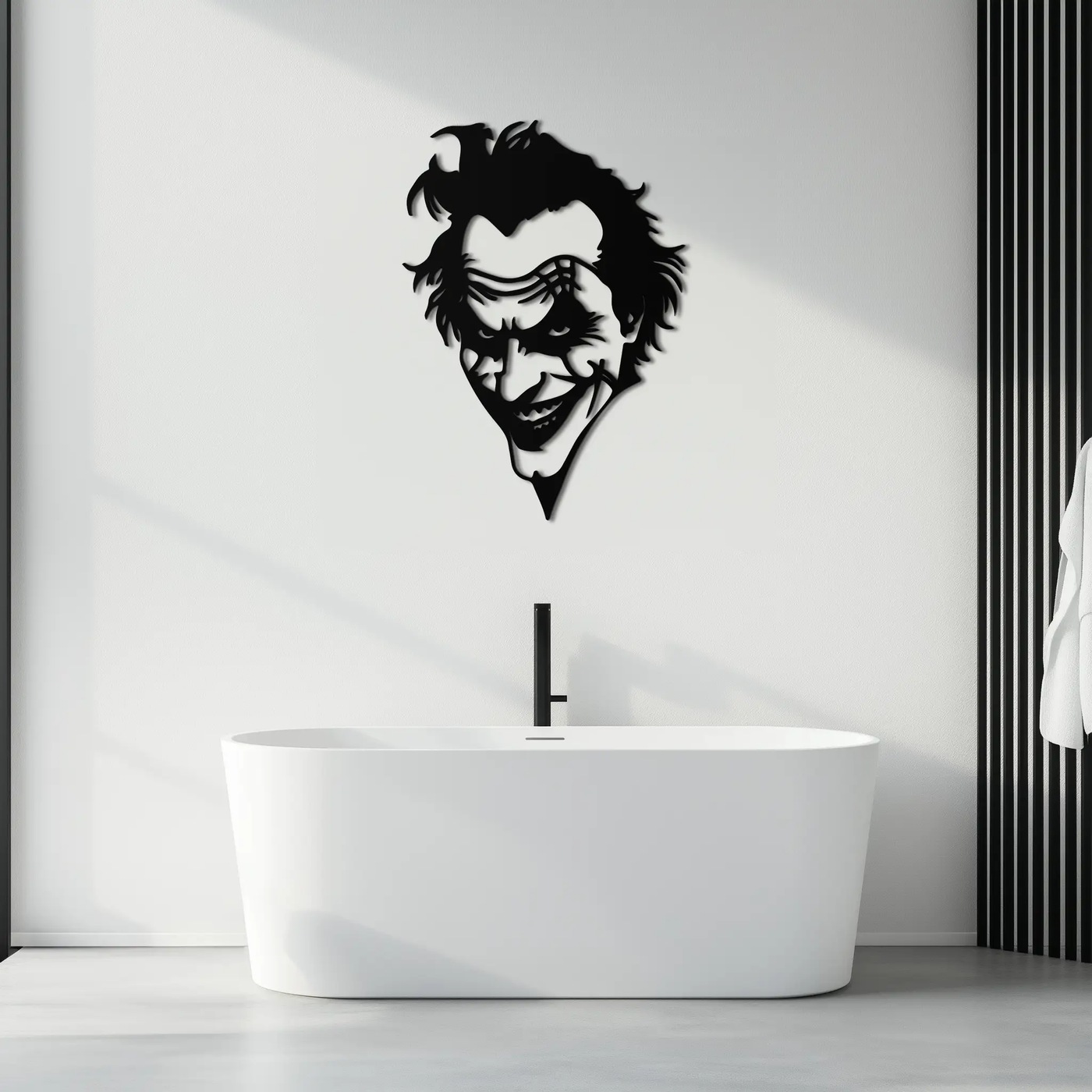 Joker Metal Wall Art - Iconic Villain Steel Silhouette for Bold Interiors - KAF469 by Enova Art